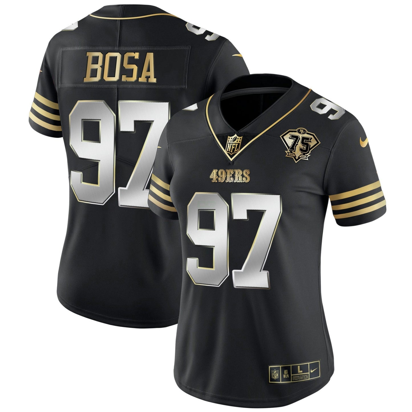 Camisa NFL Women’s 75th Anniversary Patch Vapor Dourada Jersey