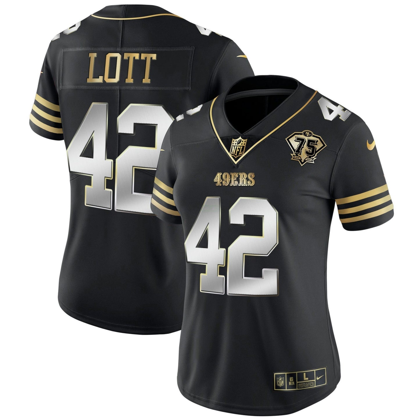 Camisa NFL Women’s 75th Anniversary Patch Vapor Dourada Jersey