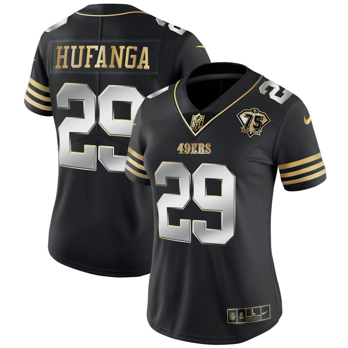 Camisa NFL Women’s 75th Anniversary Patch Vapor Dourada Jersey