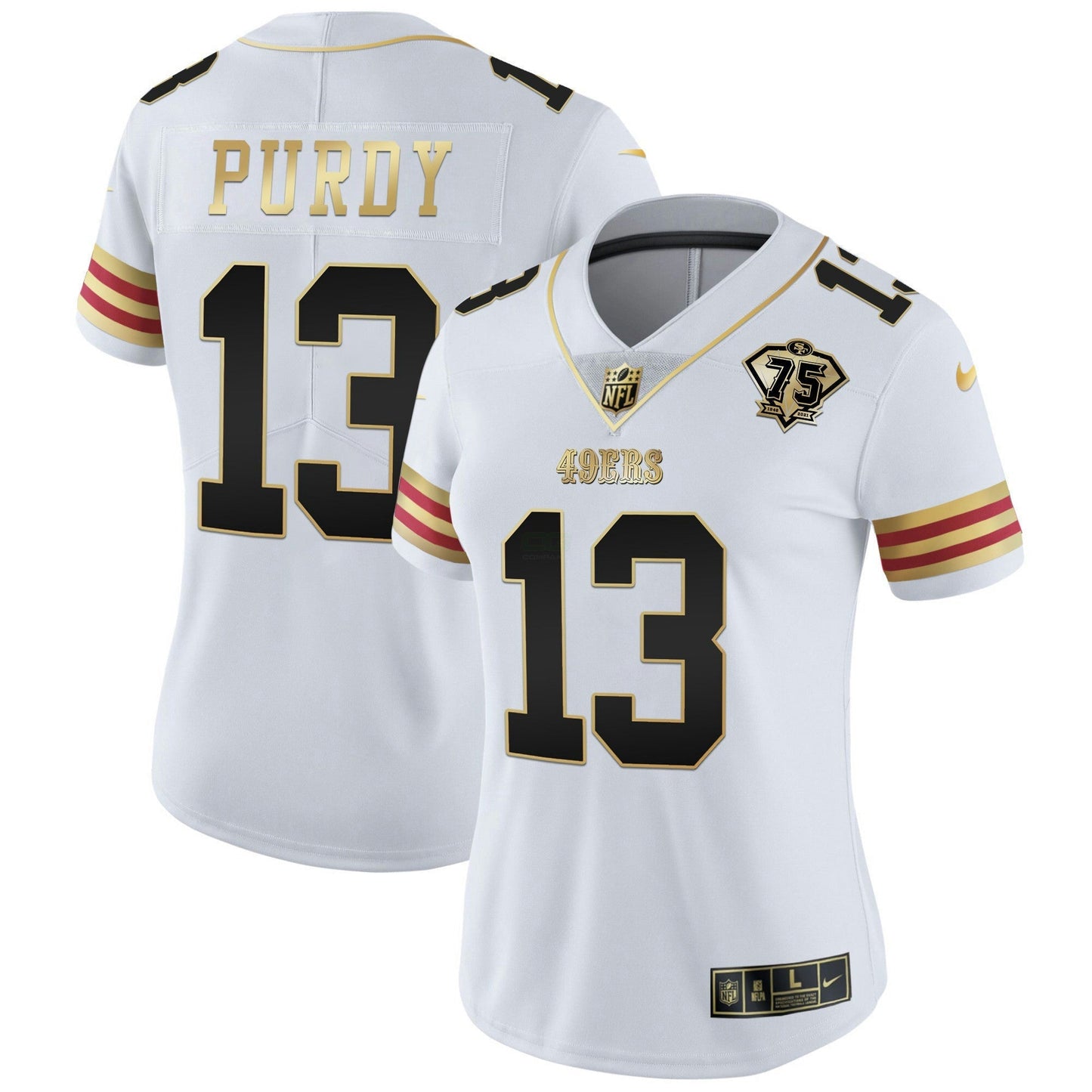 Camisa NFL Women’s 75th Anniversary Patch Vapor Dourada Jersey V2
