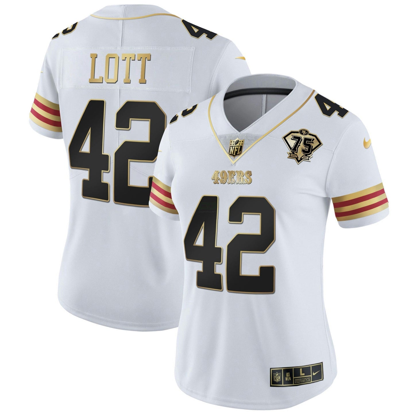Camisa NFL Women’s 75th Anniversary Patch Vapor Dourada Jersey V2