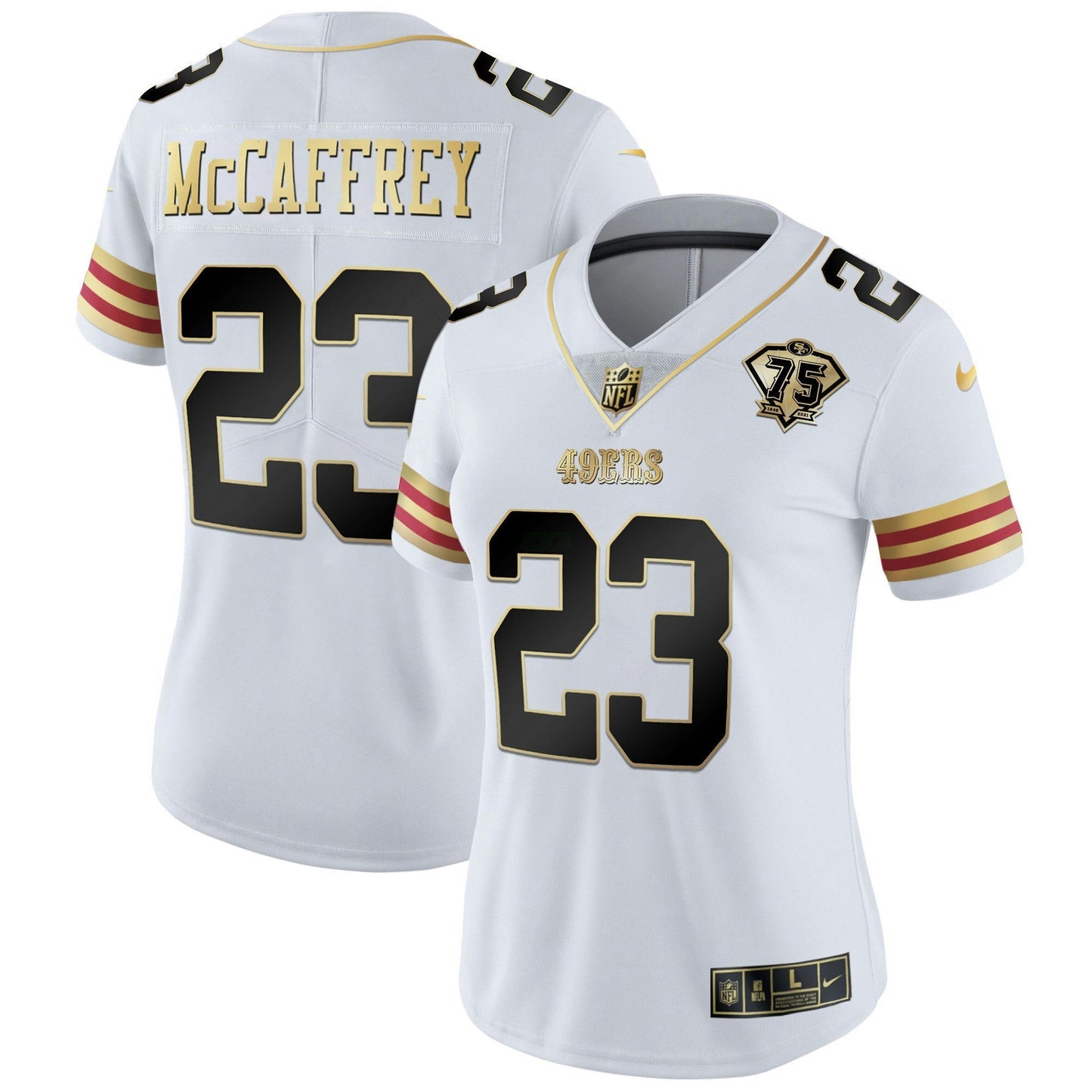 Camisa NFL Women’s 75th Anniversary Patch Vapor Dourada Jersey V2