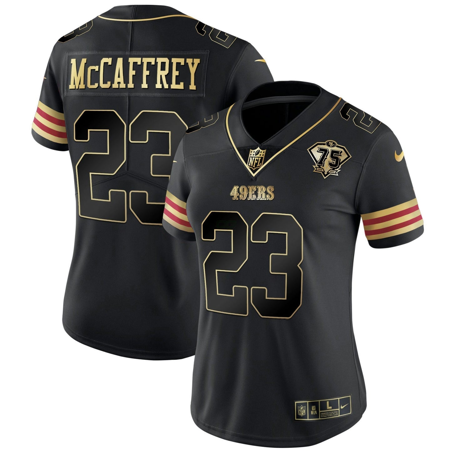 Camisa NFL Women’s 75th Anniversary Patch Vapor Dourada Jersey V2