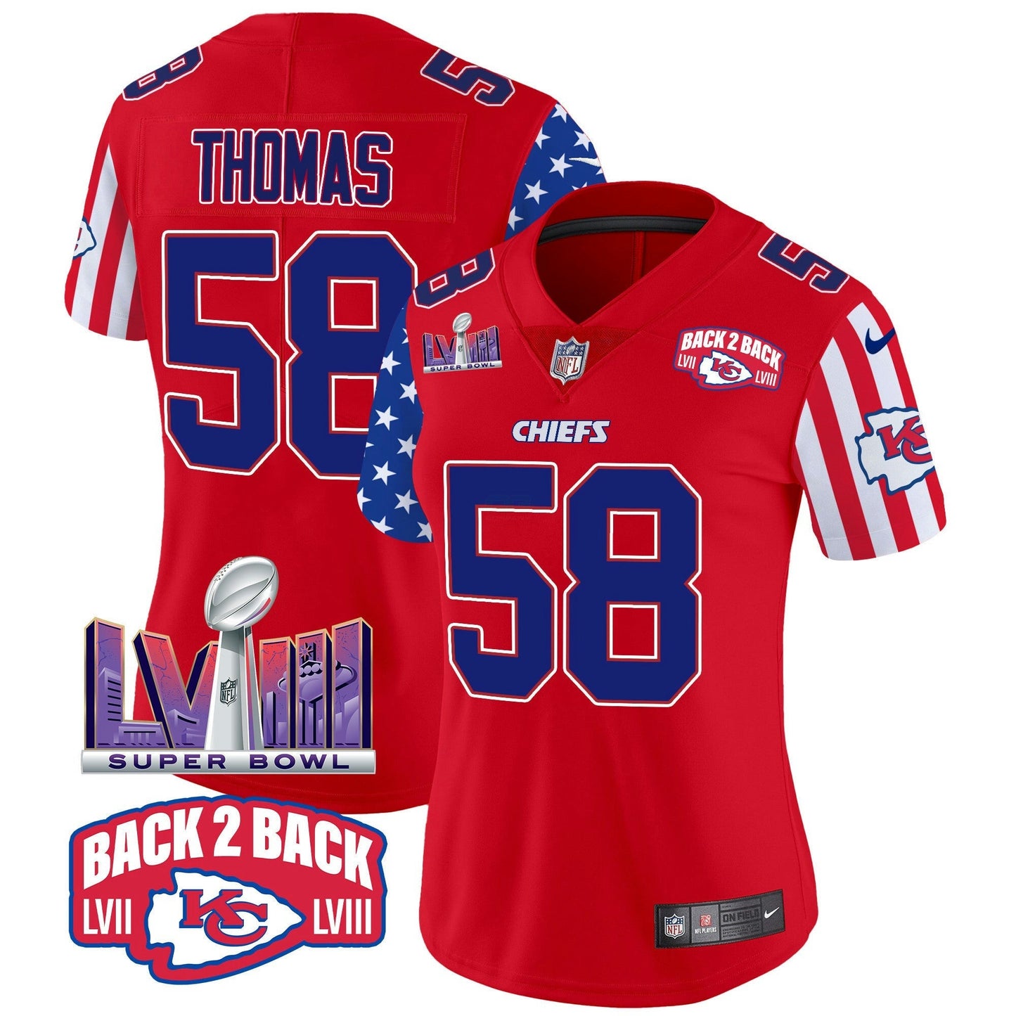 Camisa NFL Kansas City Chiefs Women’s American Style Vapor Limited Jersey
