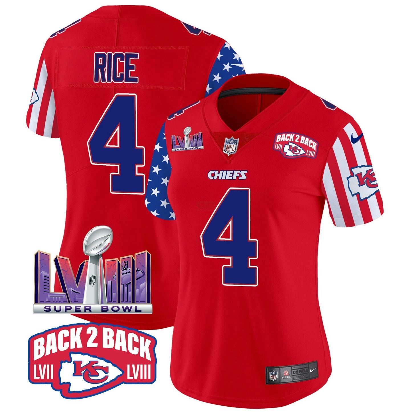 Camisa NFL Kansas City Chiefs Women’s American Style Vapor Limited Jersey