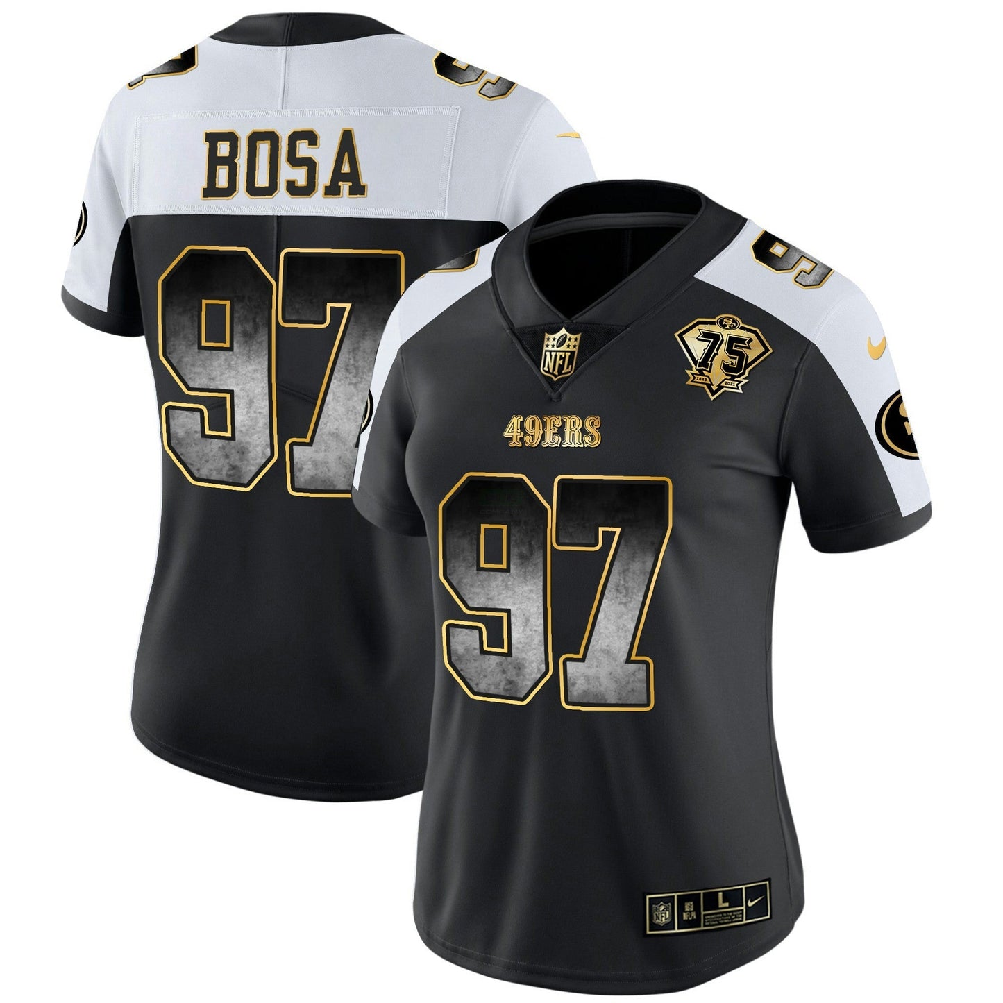 Camisa NFL San Francisco 49ers Women’s Arch Smoke Vapor Jersey