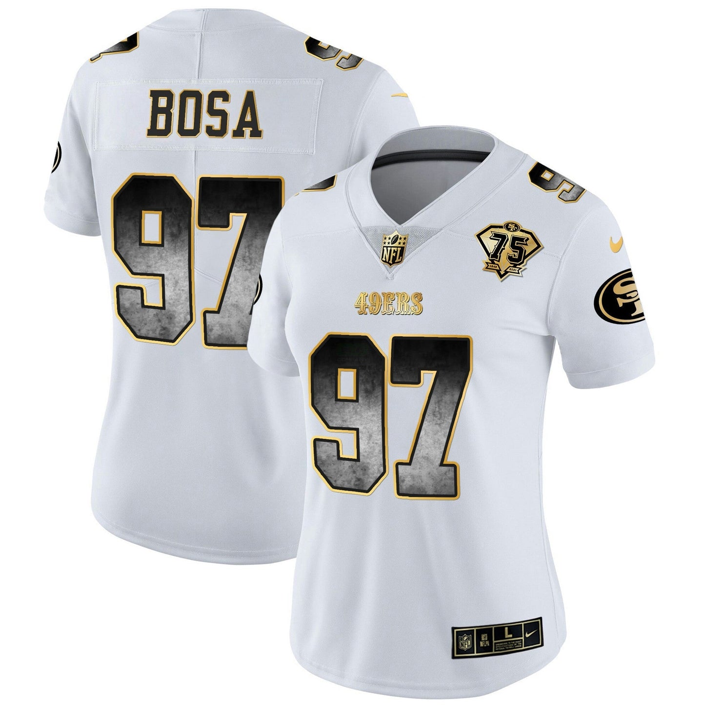 Camisa NFL San Francisco 49ers Women’s Arch Smoke Vapor Jersey