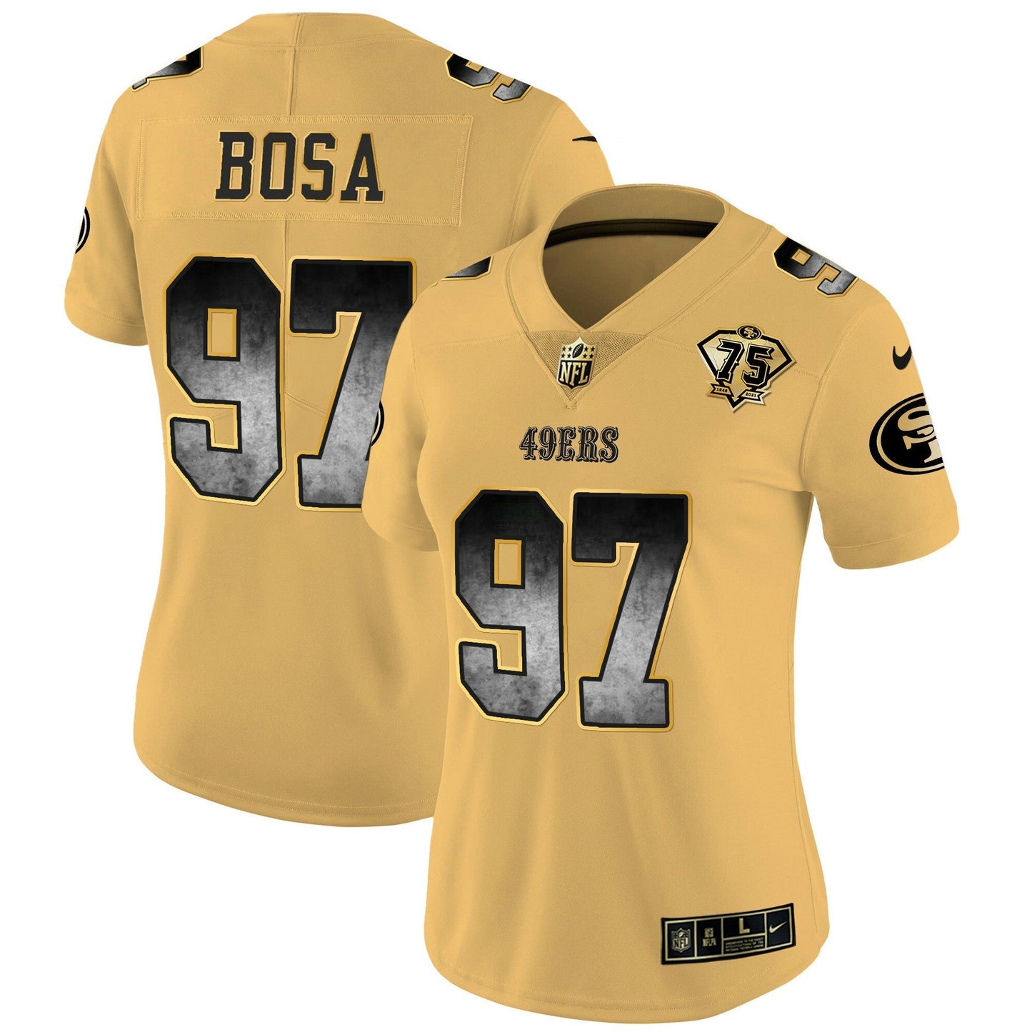 Camisa NFL San Francisco 49ers Women’s Arch Smoke Vapor Jersey