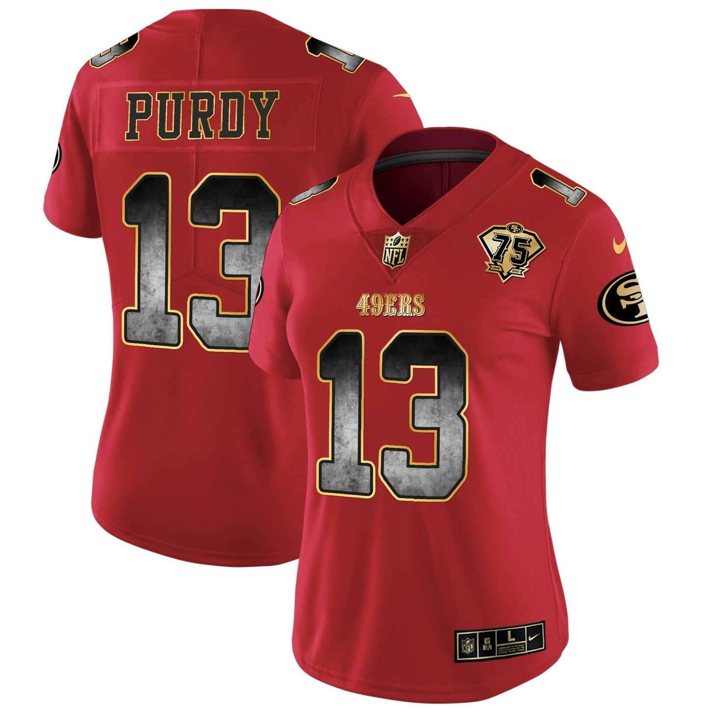 Camisa NFL San Francisco 49ers Women’s Arch Smoke Vapor Jersey