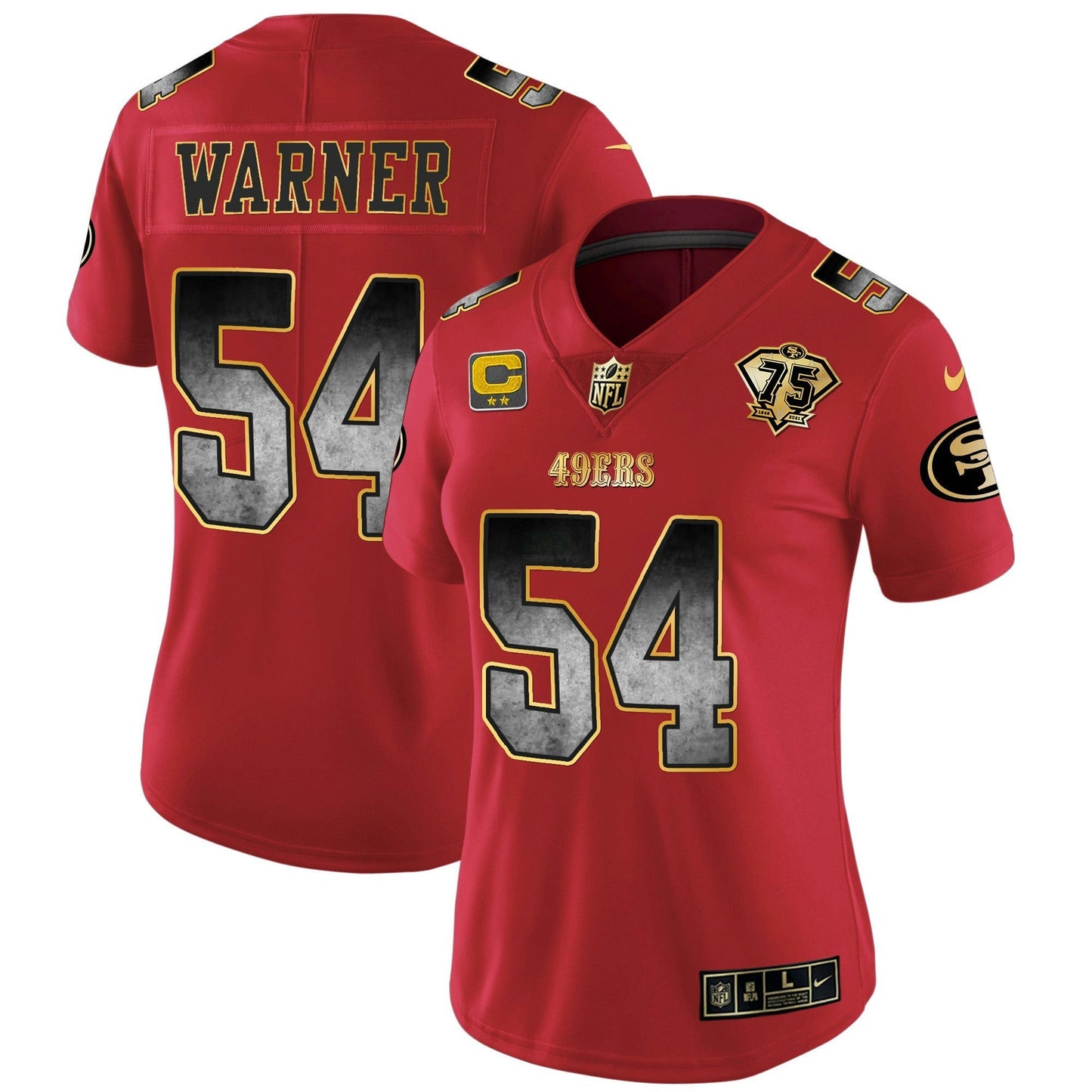 Camisa NFL San Francisco 49ers Women’s Arch Smoke Vapor Jersey