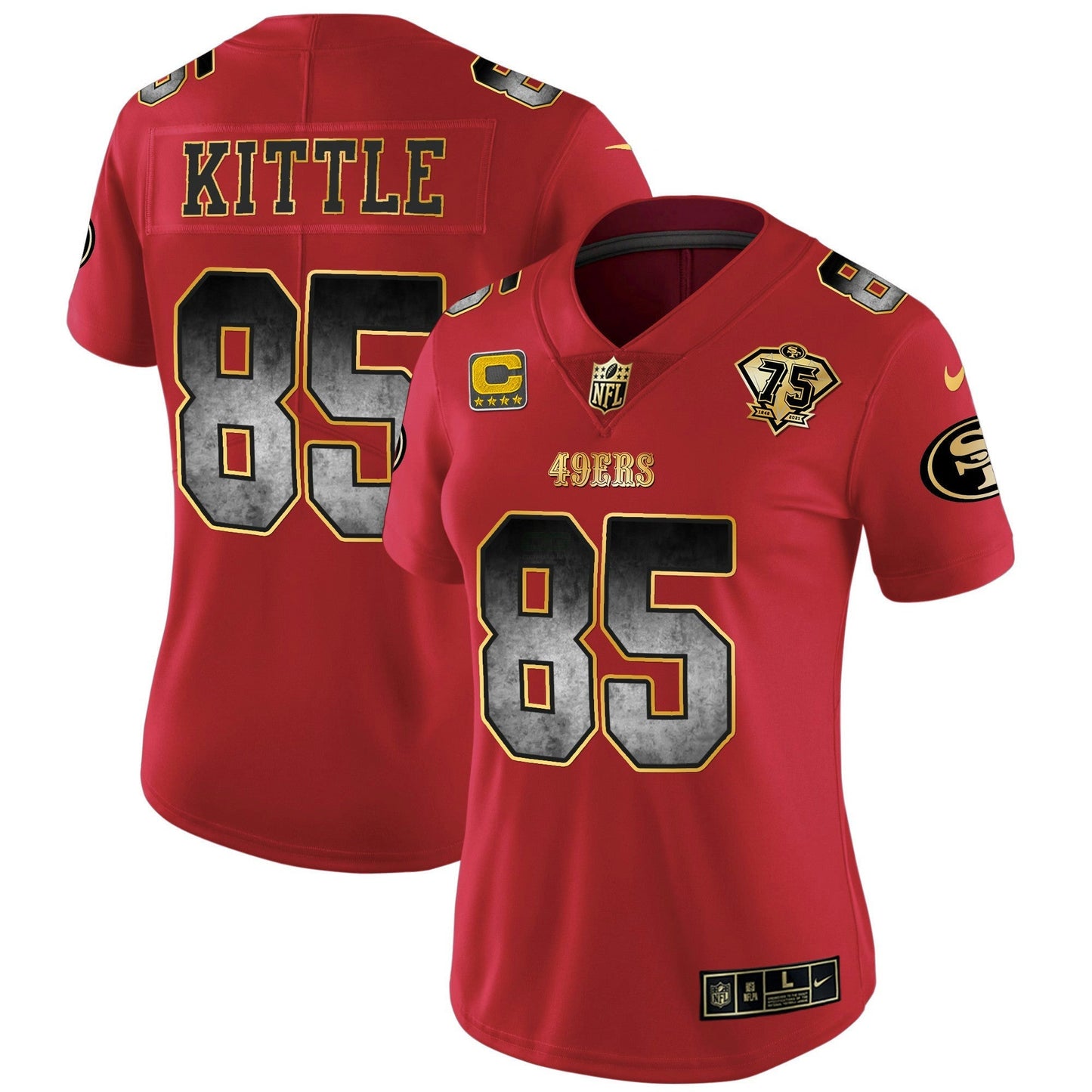 Camisa NFL San Francisco 49ers Women’s Arch Smoke Vapor Jersey
