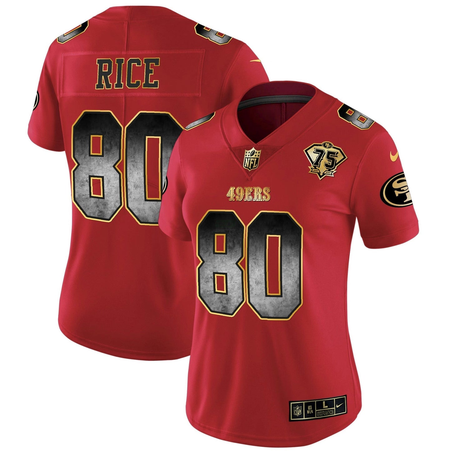 Camisa NFL San Francisco 49ers Women’s Arch Smoke Vapor Jersey
