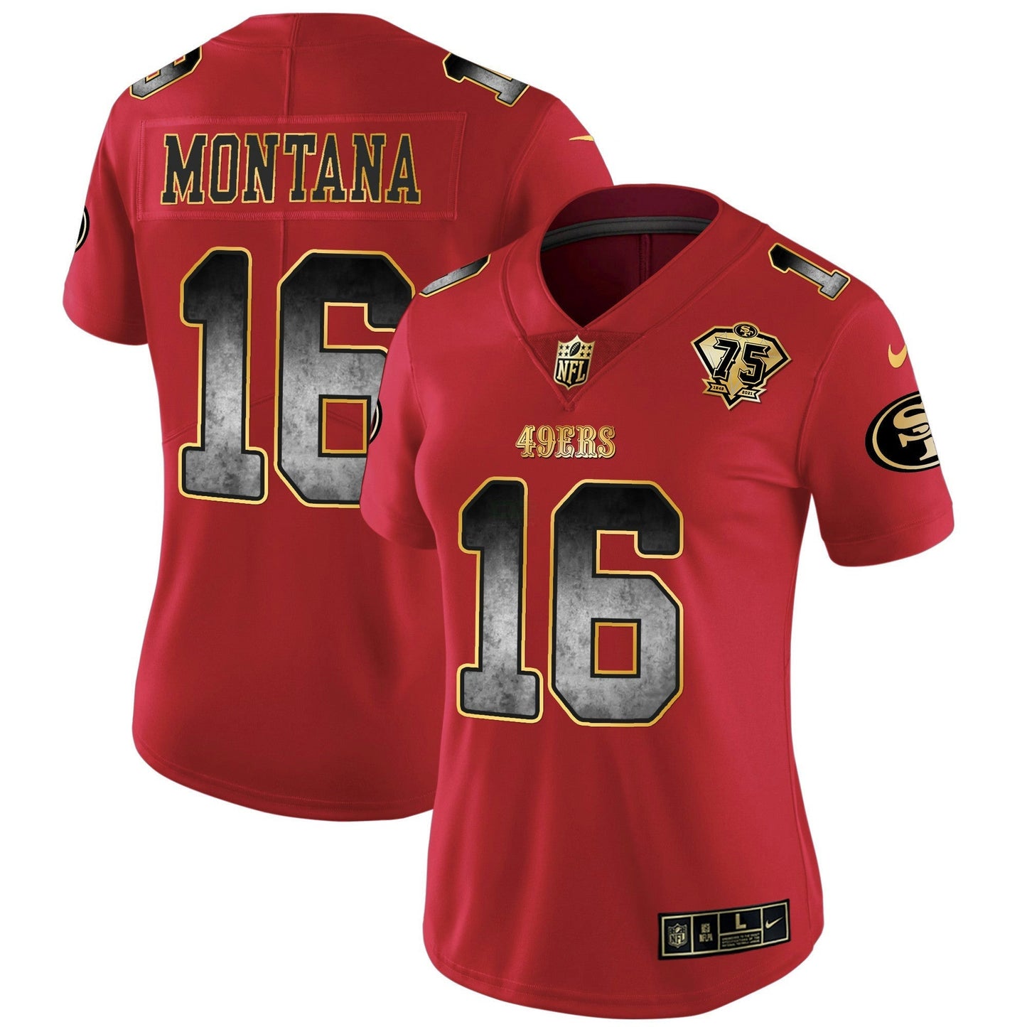Camisa NFL San Francisco 49ers Women’s Arch Smoke Vapor Jersey
