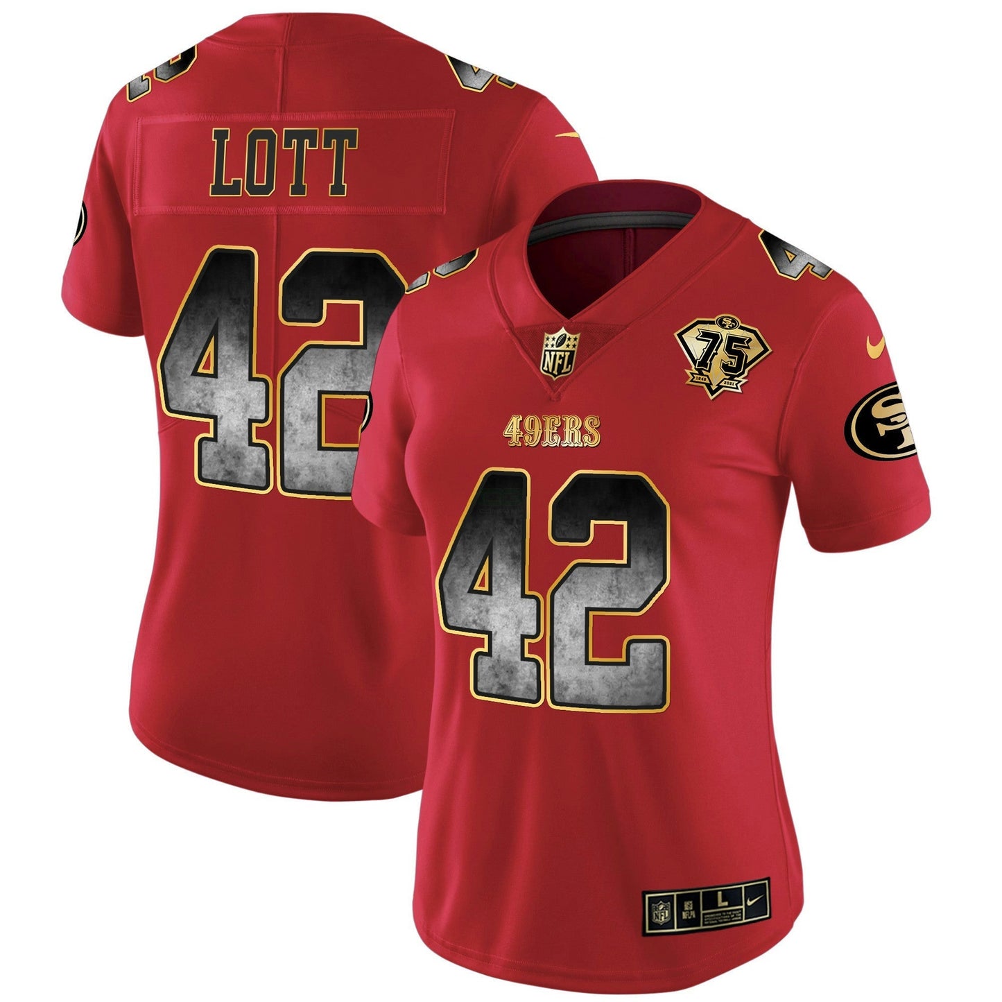Camisa NFL San Francisco 49ers Women’s Arch Smoke Vapor Jersey