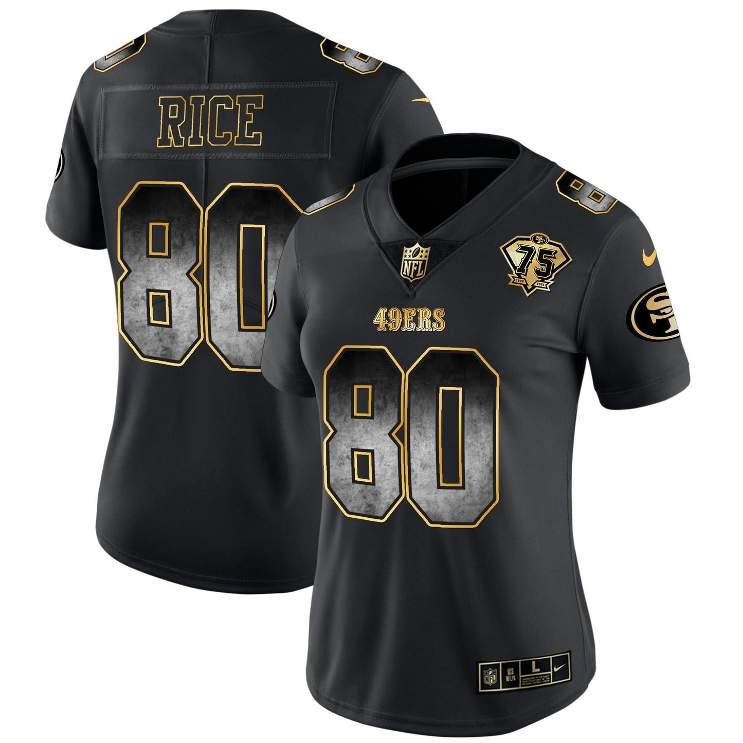 Camisa NFL San Francisco 49ers Women’s Arch Smoke Vapor Jersey