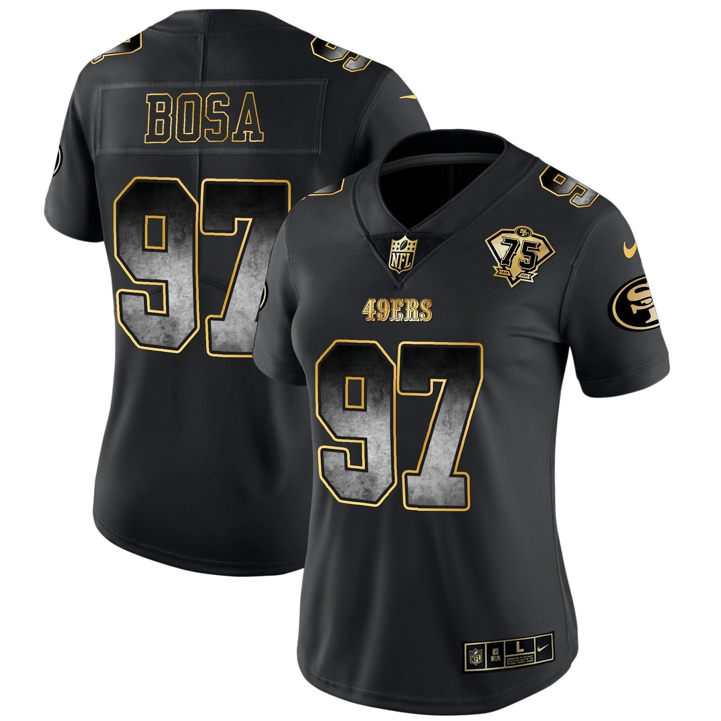 Camisa NFL San Francisco 49ers Women’s Arch Smoke Vapor Jersey