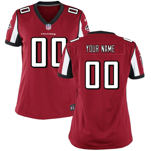 Camisa NFL Women’s Atlanta Custom Red Jersey - Vermelha