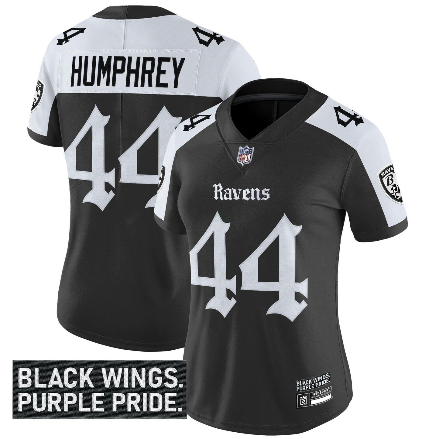 Camisa NFL Women’s Baltimore ‘Gothic Nevermore Edition’ Vapor Limited Jersey