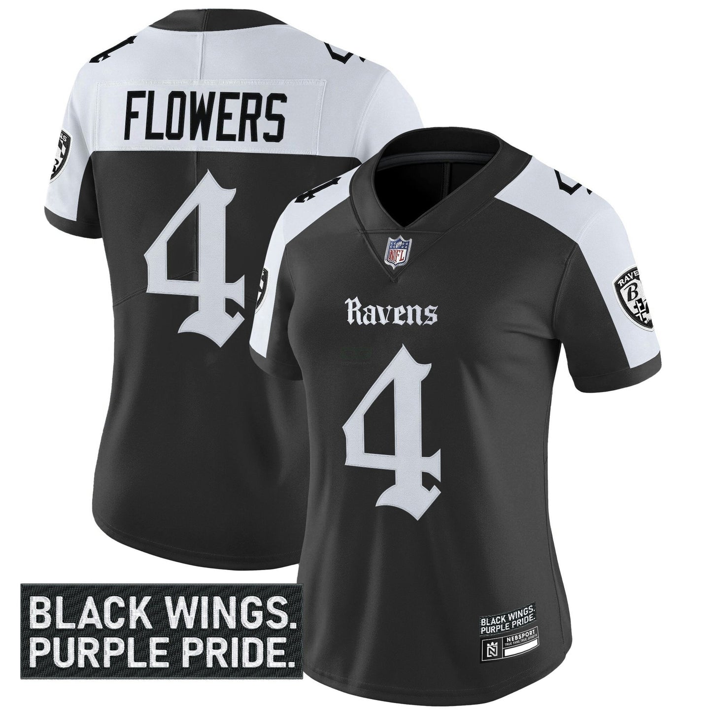 Camisa NFL Women’s Baltimore ‘Gothic Nevermore Edition’ Vapor Limited Jersey