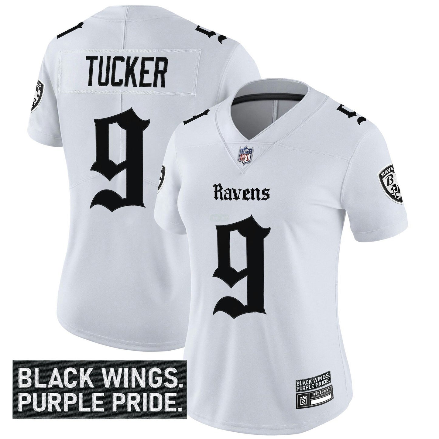 Camisa NFL Women’s Baltimore ‘Gothic Nevermore Edition’ Vapor Limited Jersey