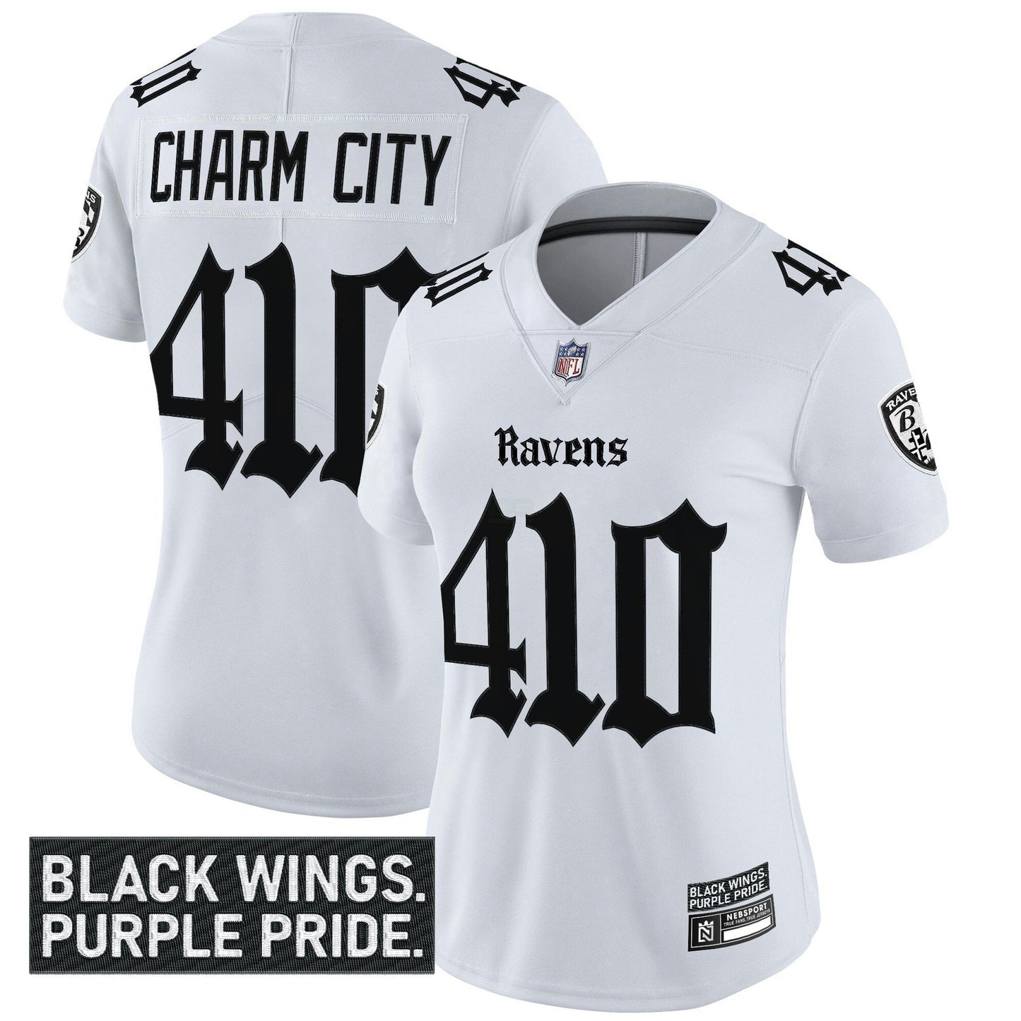 Camisa NFL Women’s Baltimore ‘Gothic Nevermore Edition’ Vapor Limited Jersey