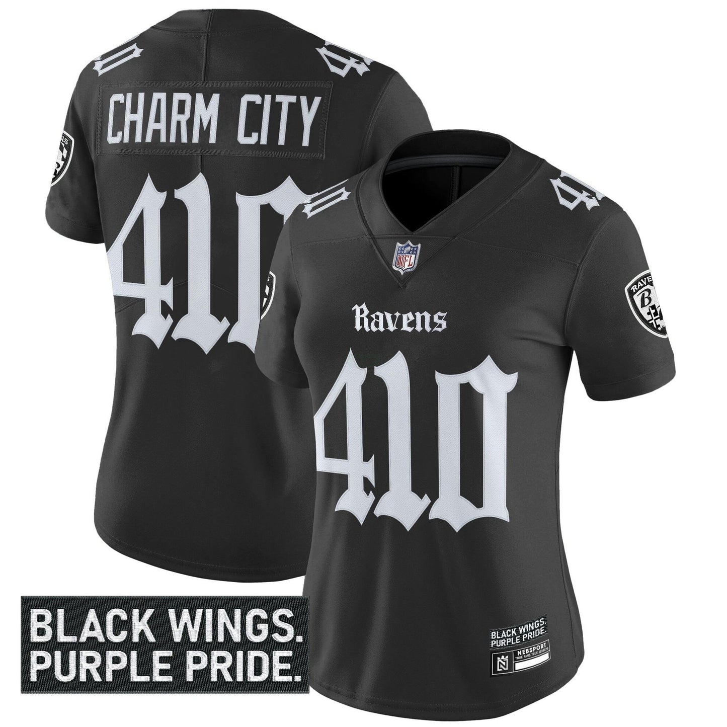 Camisa NFL Women’s Baltimore ‘Gothic Nevermore Edition’ Vapor Limited Jersey