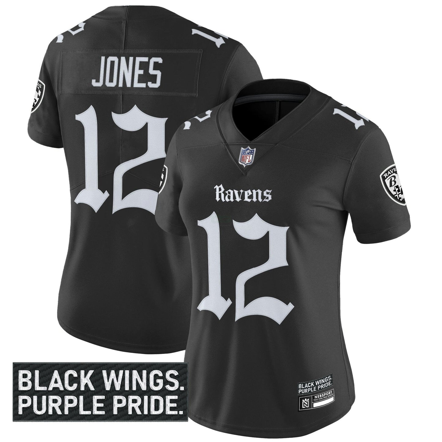 Camisa NFL Women’s Baltimore ‘Gothic Nevermore Edition’ Vapor Limited Jersey