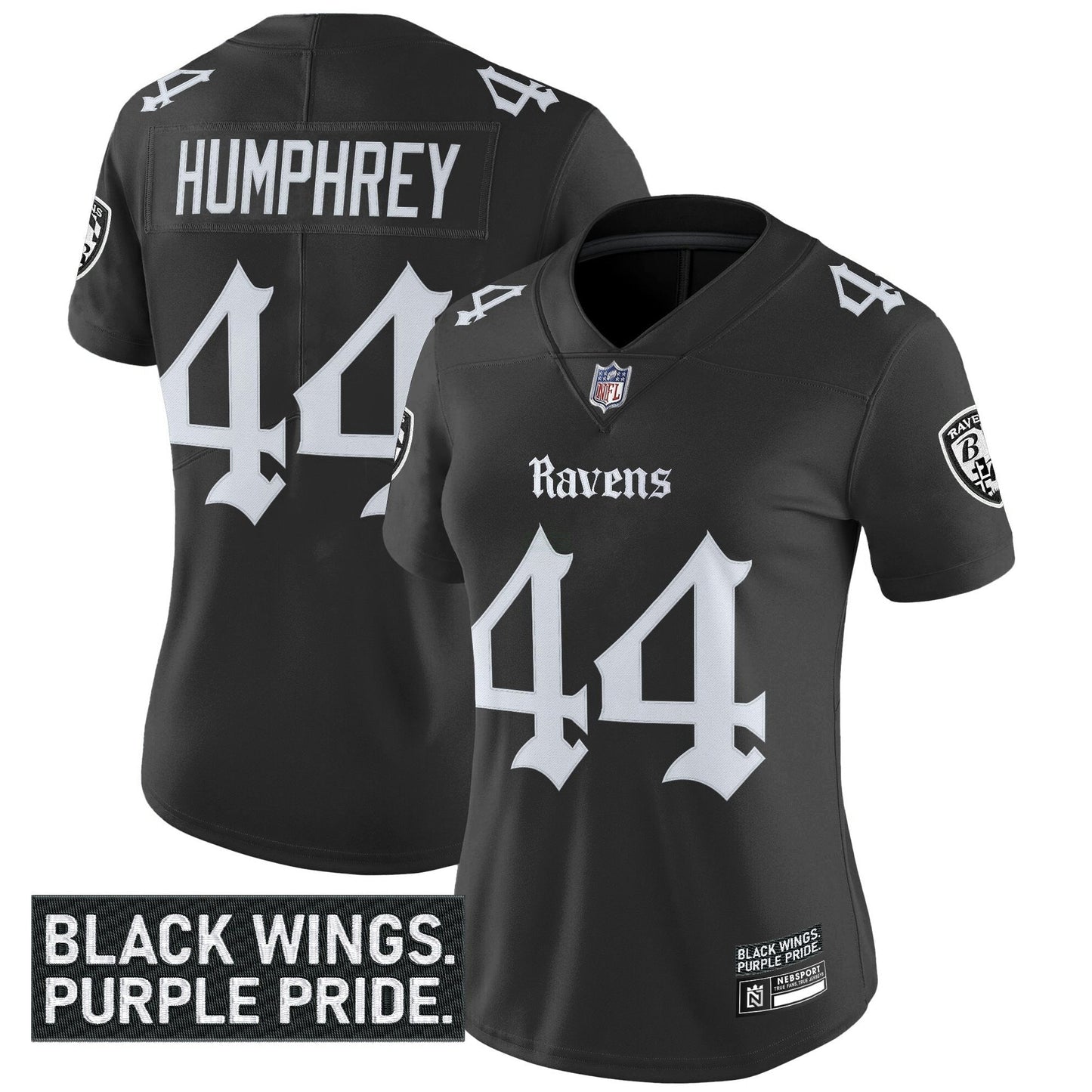 Camisa NFL Women’s Baltimore ‘Gothic Nevermore Edition’ Vapor Limited Jersey