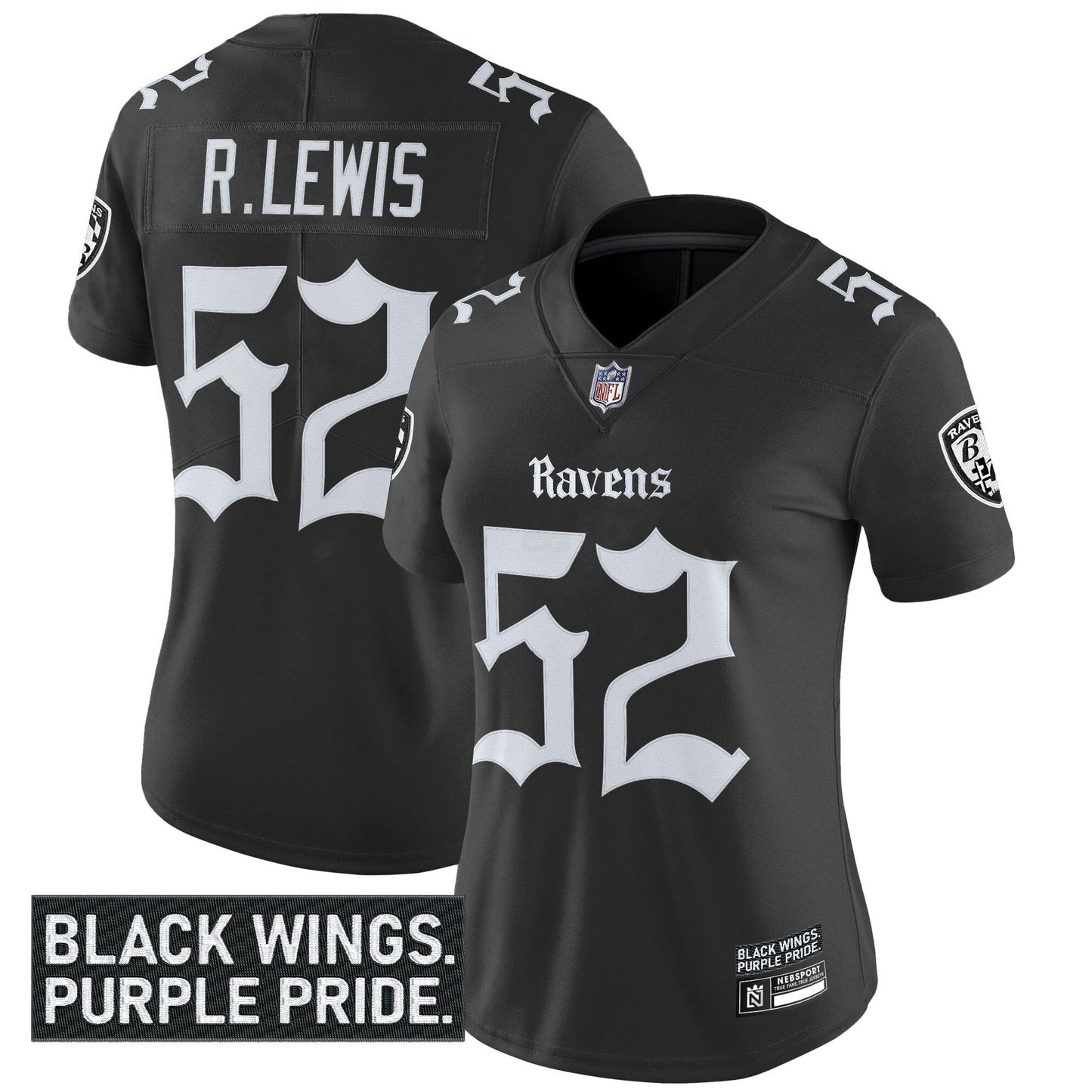 Camisa NFL Women’s Baltimore ‘Gothic Nevermore Edition’ Vapor Limited Jersey