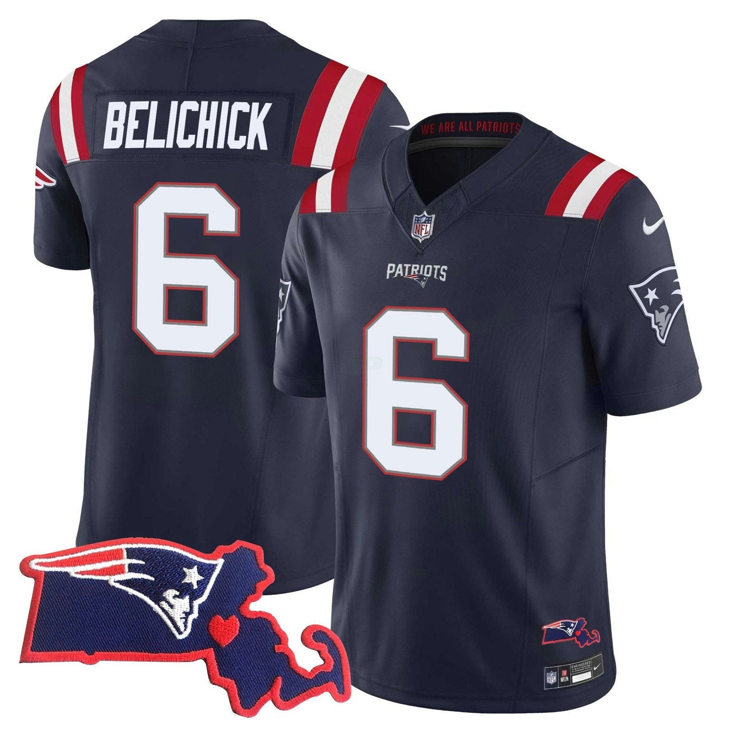 Camisa NFL Women’s Bill Belichick 6x Champions Vapor Jersey