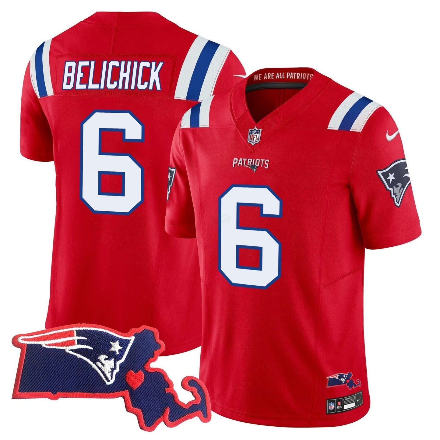Camisa NFL Women’s Bill Belichick 6x Champions Vapor Jersey