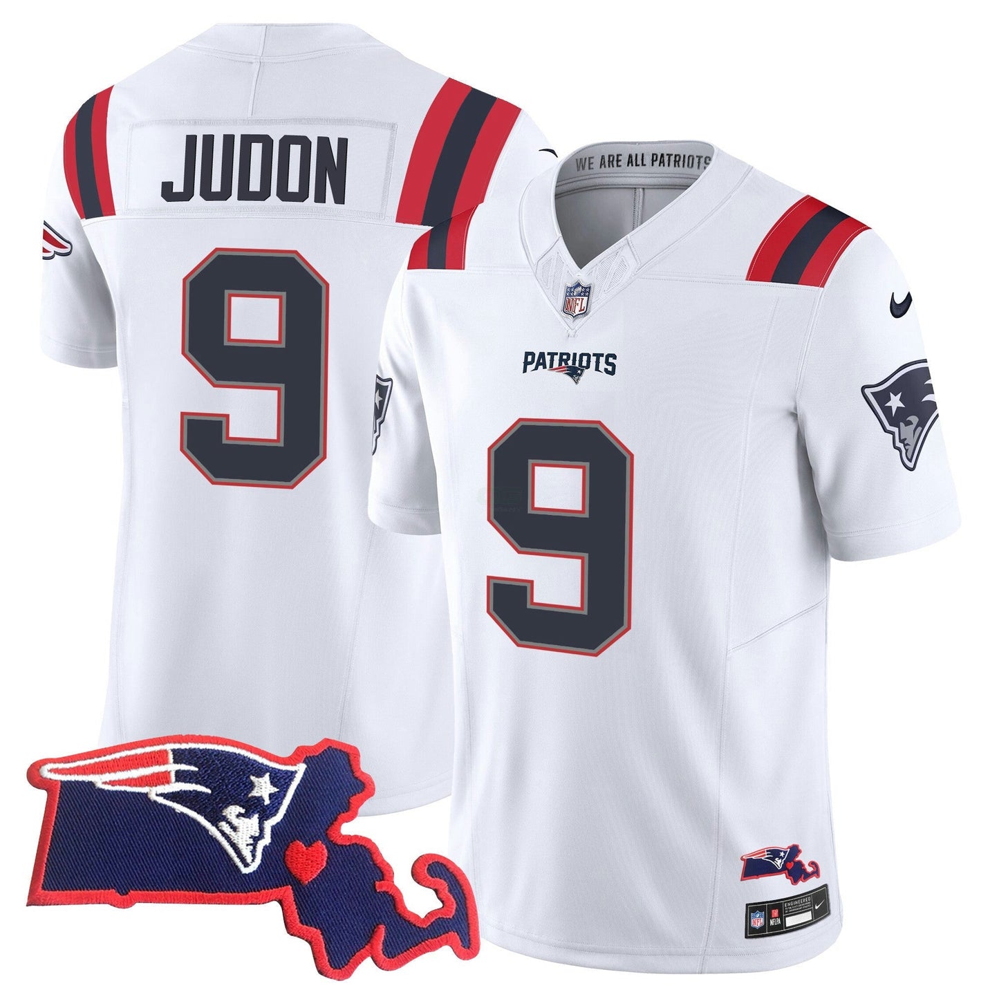 Camisa NFL Women’s Bill Belichick “SB 36, 38, 39, 49, 51 Champions” Vapor Jersey