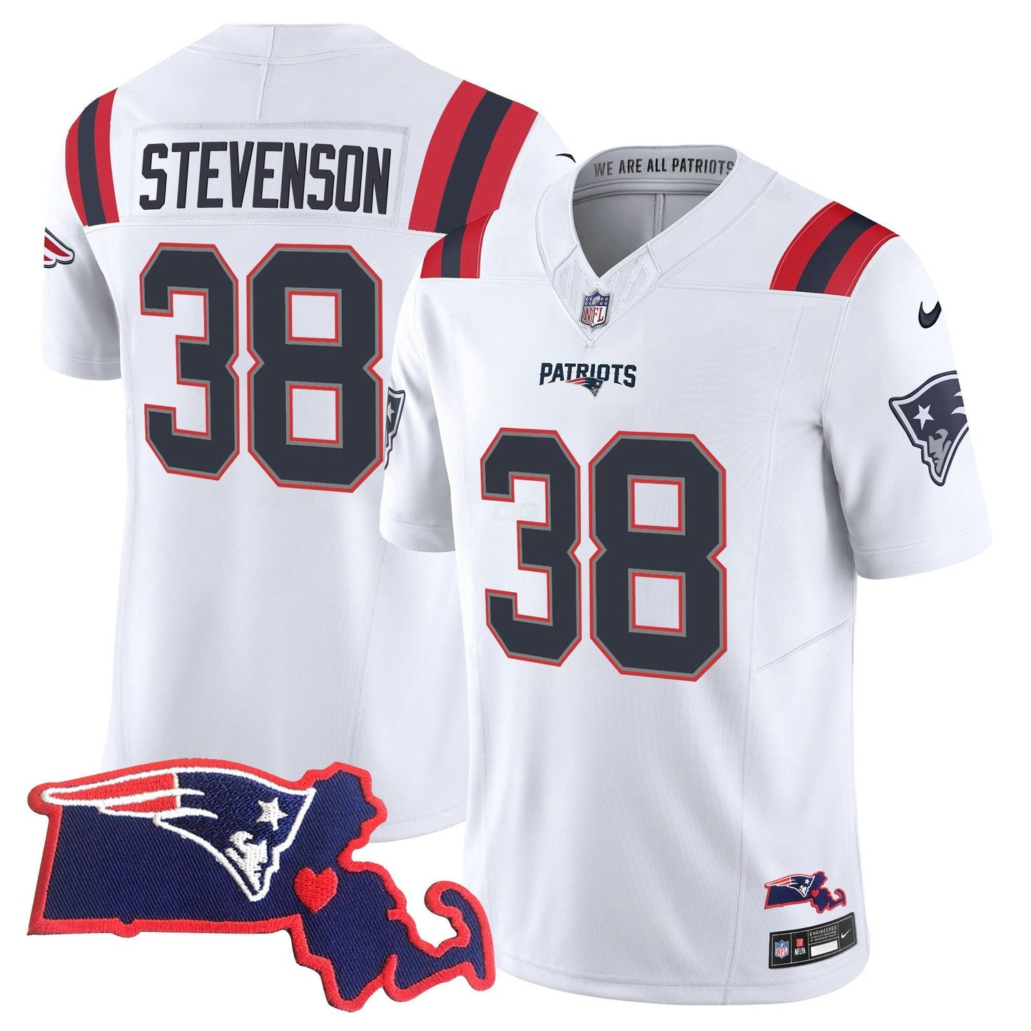 Camisa NFL Women’s Bill Belichick “SB 36, 38, 39, 49, 51 Champions” Vapor Jersey