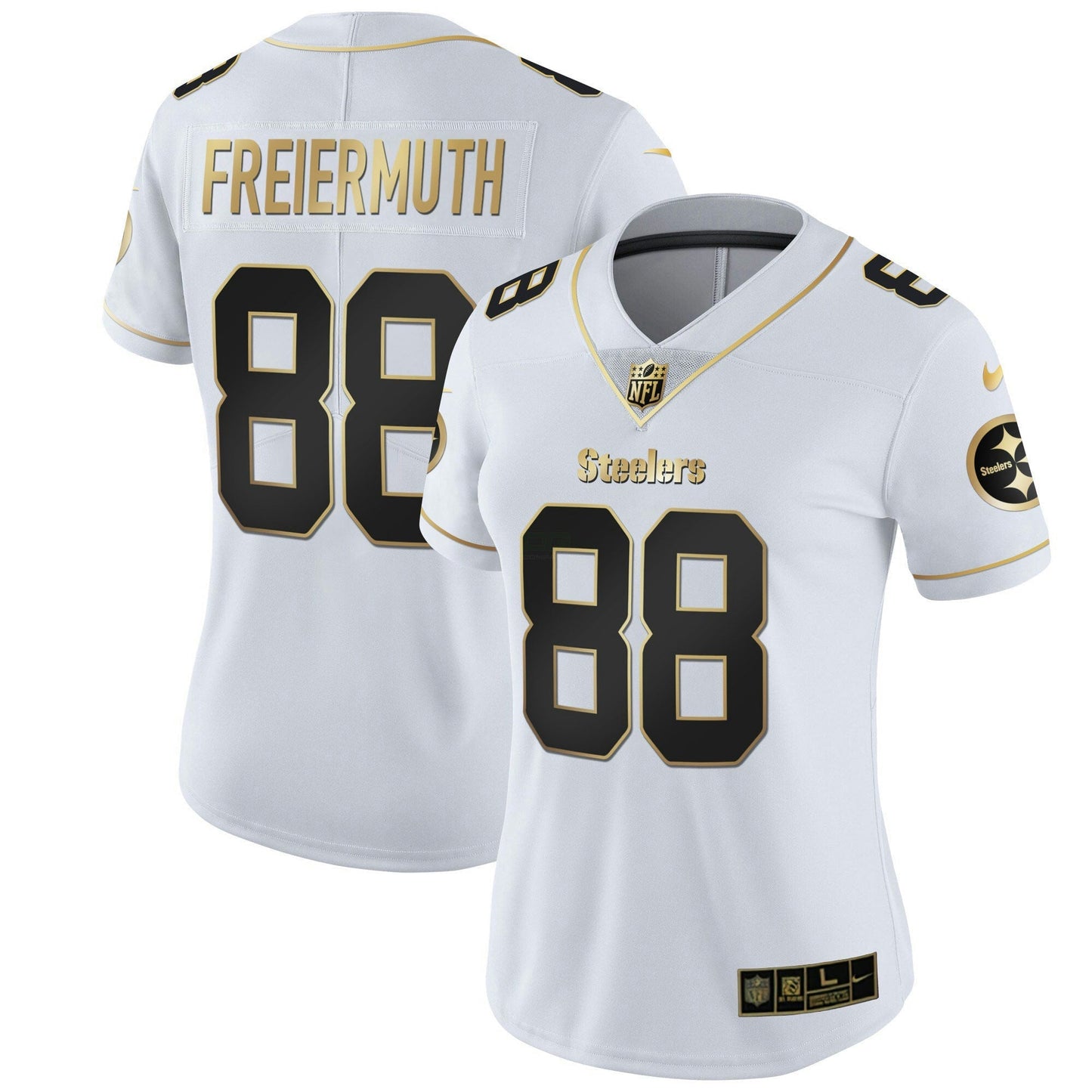 Camisa NFL Pittsburgh Steelers Women’s Branca Dourada & Preta Dourada