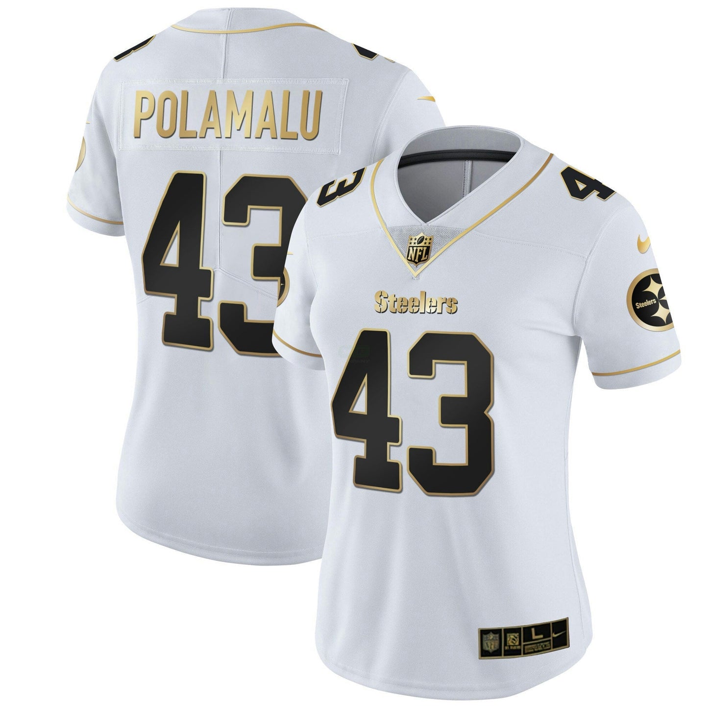 Camisa NFL Pittsburgh Steelers Women’s Branca Dourada & Preta Dourada