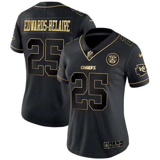 Camisa NFL Kansas City Chiefs Women’s Branca Dourada & Preta Dourada