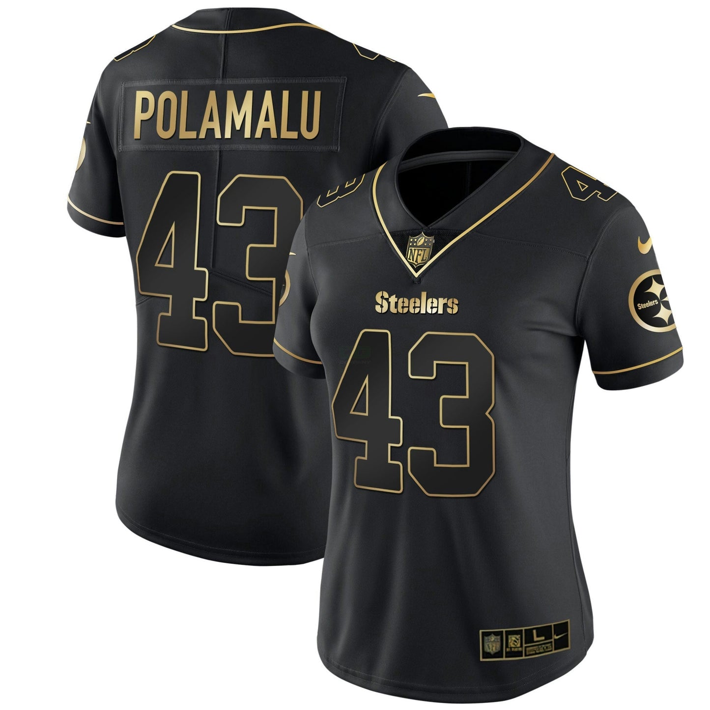 Camisa NFL Pittsburgh Steelers Women’s Branca Dourada & Preta Dourada
