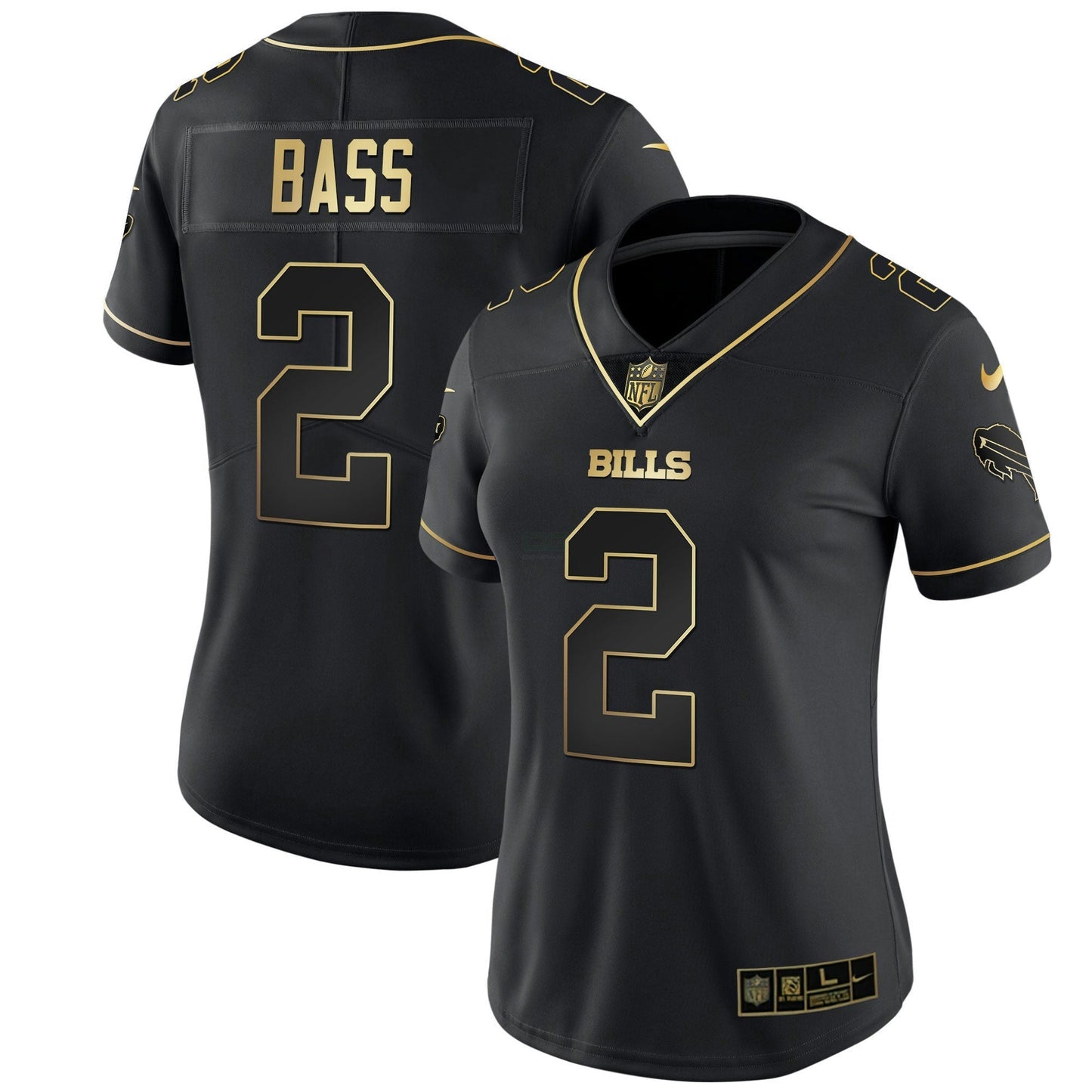 Camisa NFL Buffalo Bills Women’s Branca Dourada & Preta Dourada