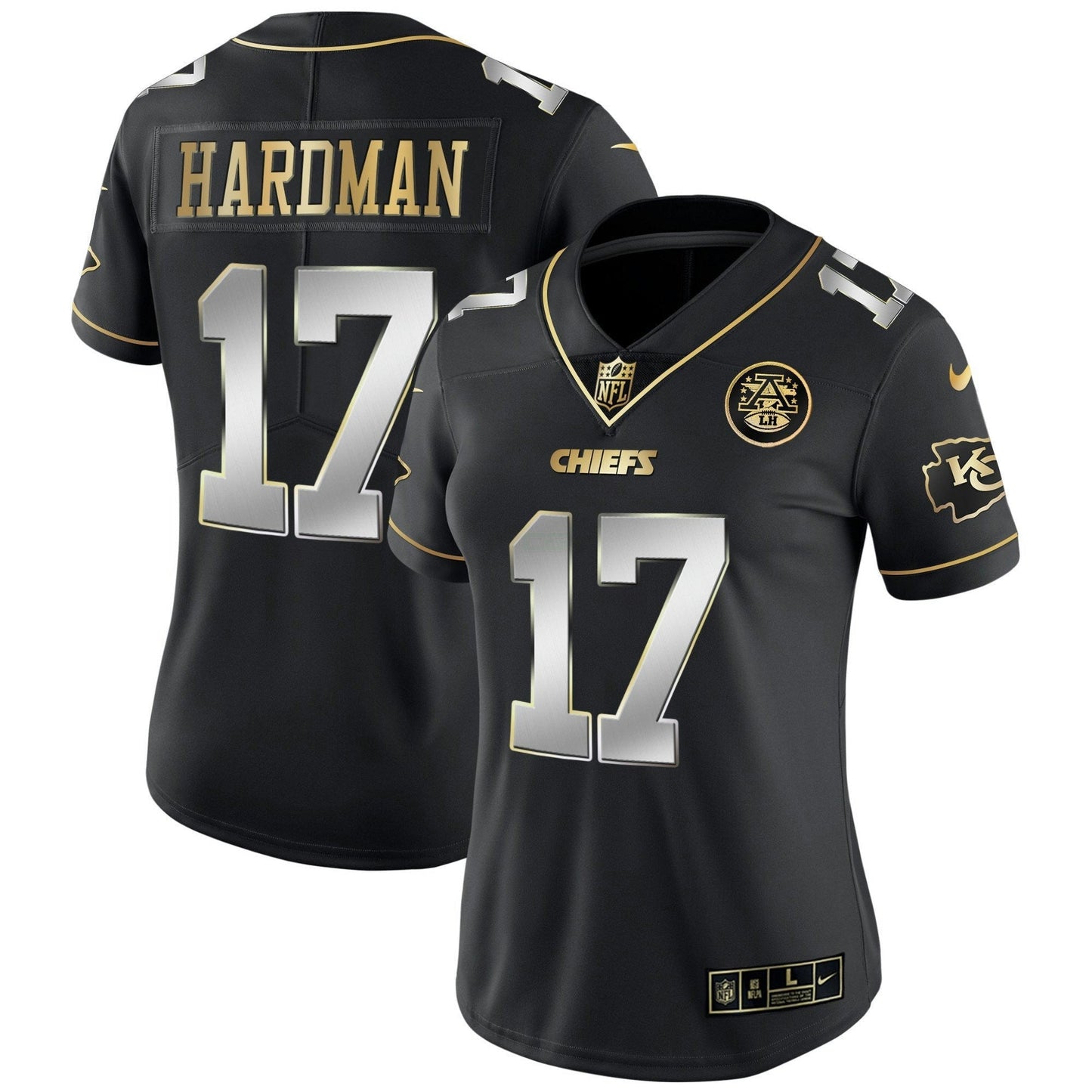 Camisa NFL Kansas City Chiefs Women’s Branca Dourada & Preta Dourada