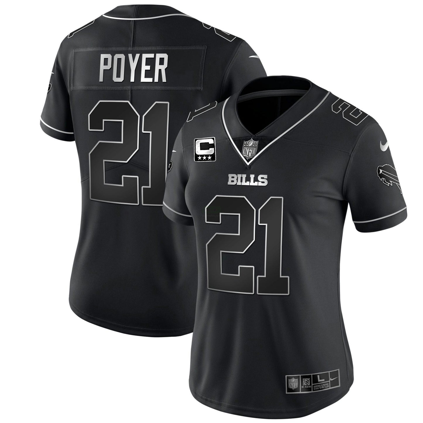 Camisa NFL Buffalo Bills Women’s Branca Dourada & Preta Dourada