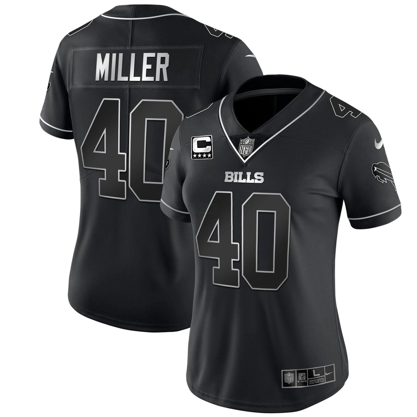 Camisa NFL Buffalo Bills Women’s Branca Dourada & Preta Dourada