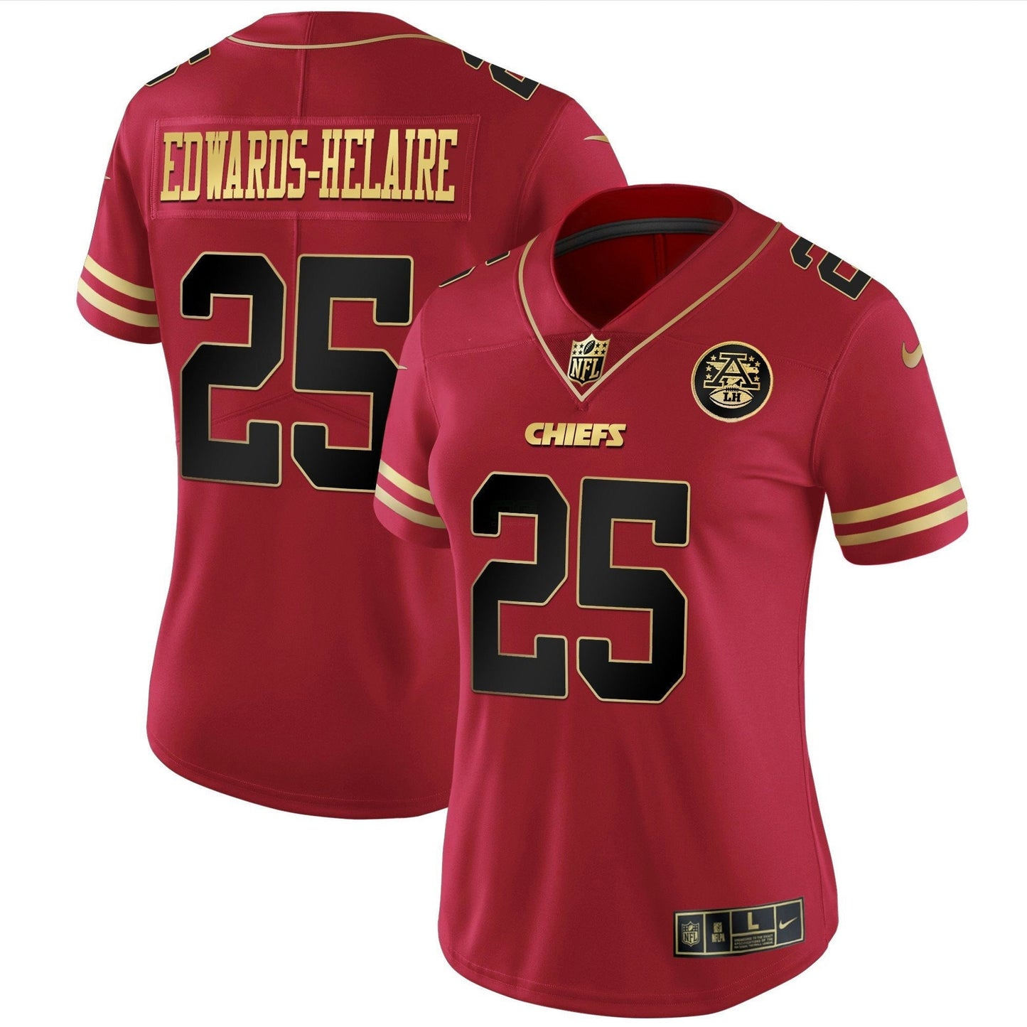 Camisa NFL Kansas City Chiefs Women’s Branca Dourada & Preta Dourada