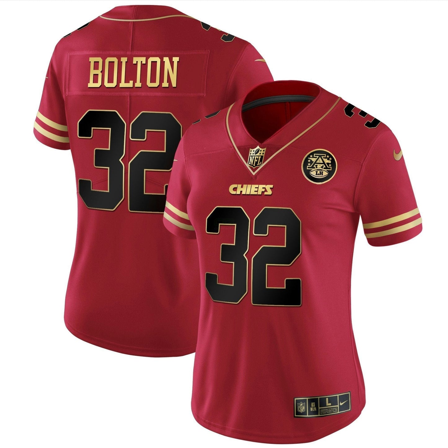 Camisa NFL Kansas City Chiefs Women’s Branca Dourada & Preta Dourada