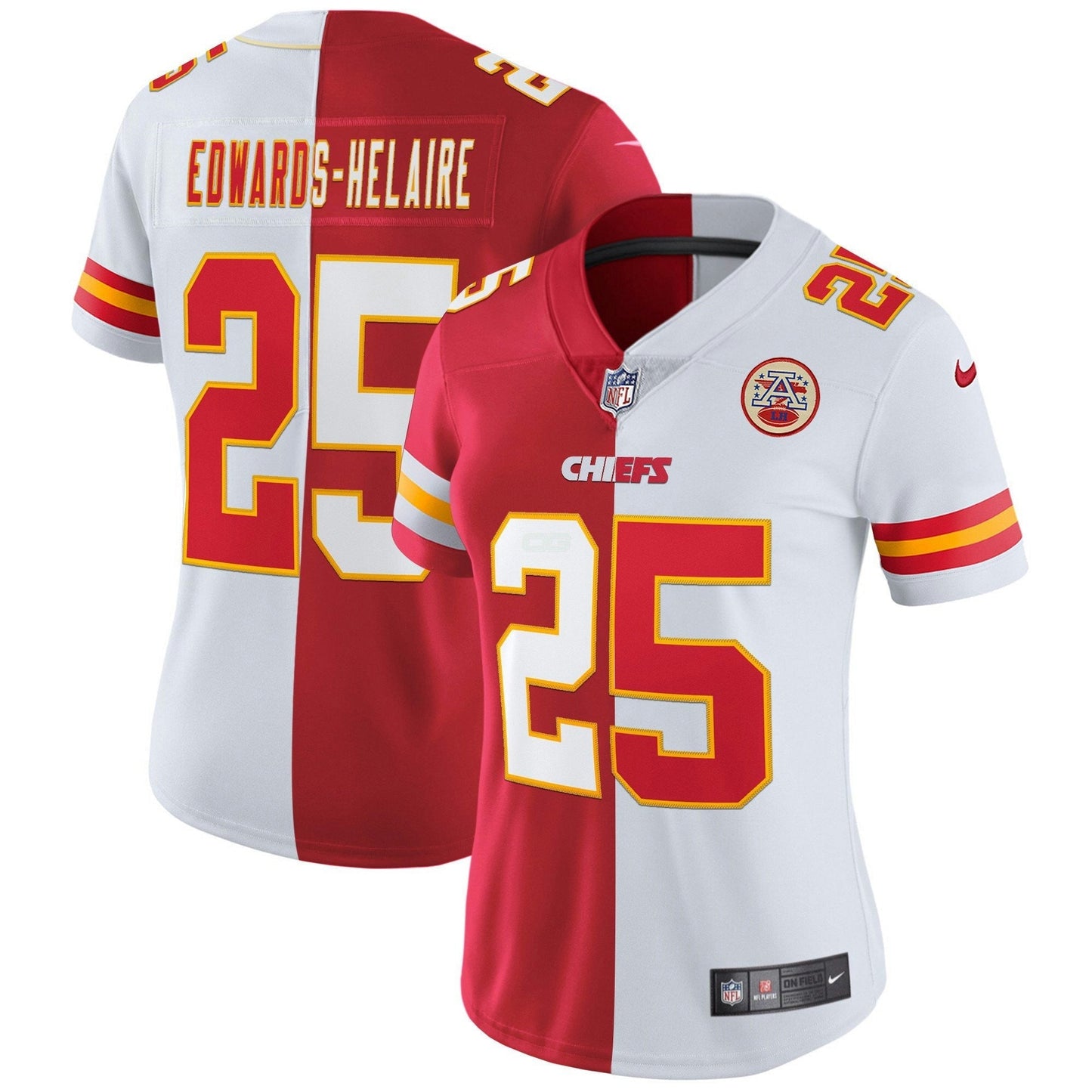 Camisa NFL Kansas City Chiefs Women’s Branca Dourada & Preta Dourada