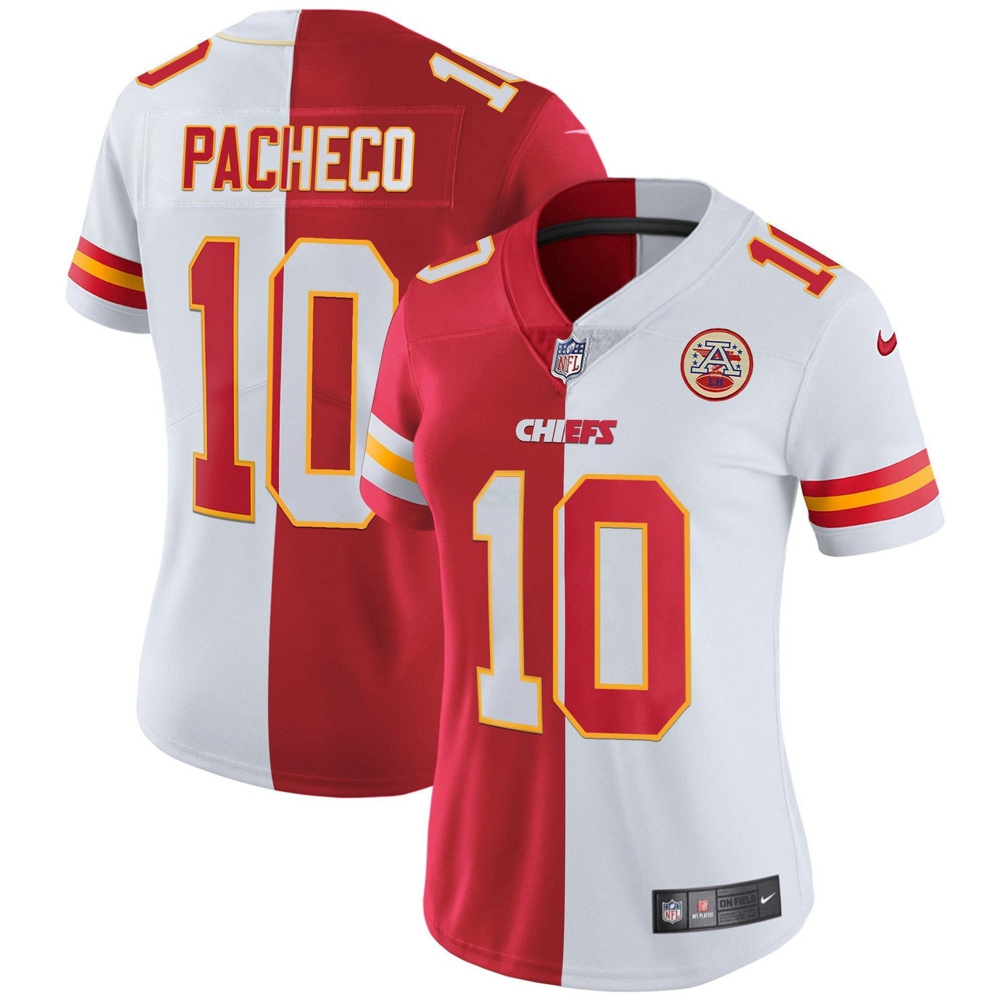 Camisa NFL Kansas City Chiefs Women’s Branca Dourada & Preta Dourada