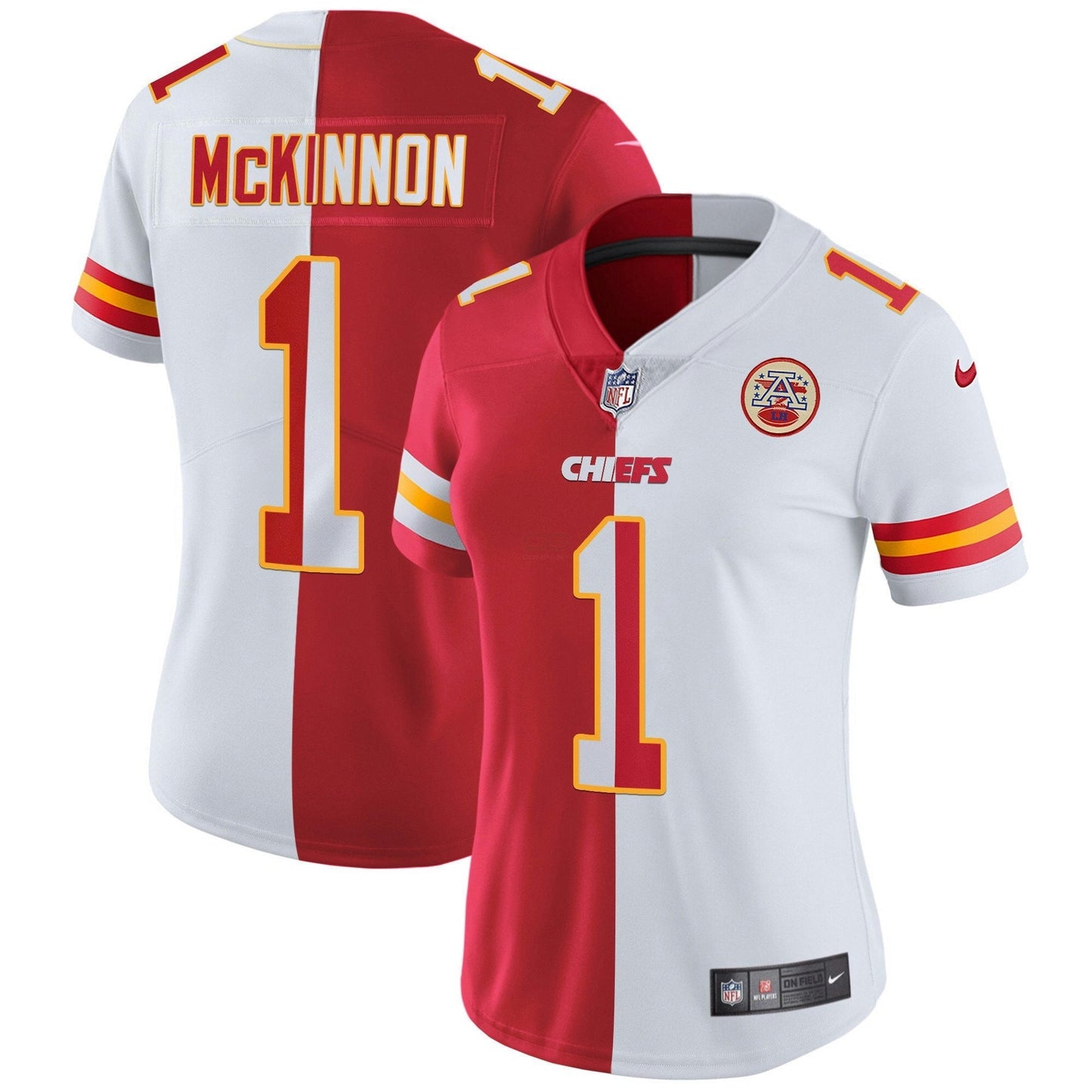 Camisa NFL Kansas City Chiefs Women’s Branca Dourada & Preta Dourada