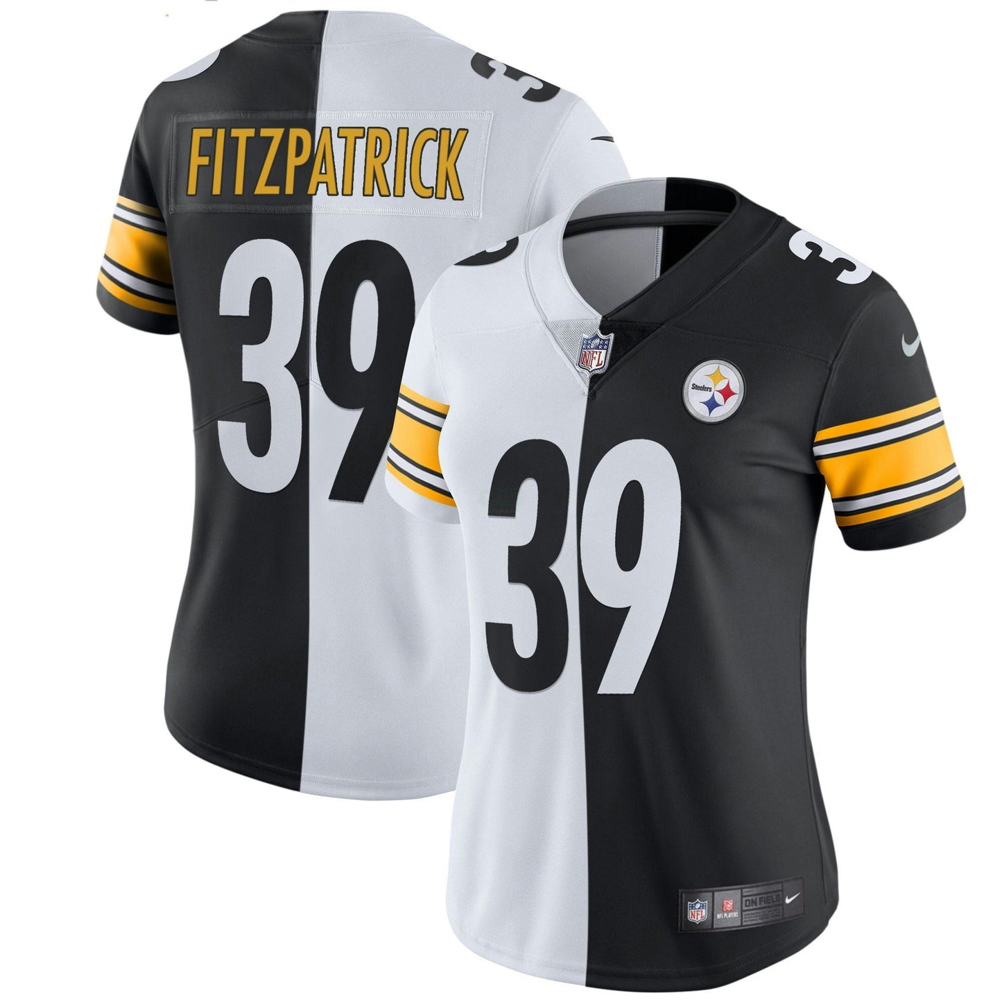 Camisa NFL Pittsburgh Steelers Women’s Branca Dourada & Preta Dourada