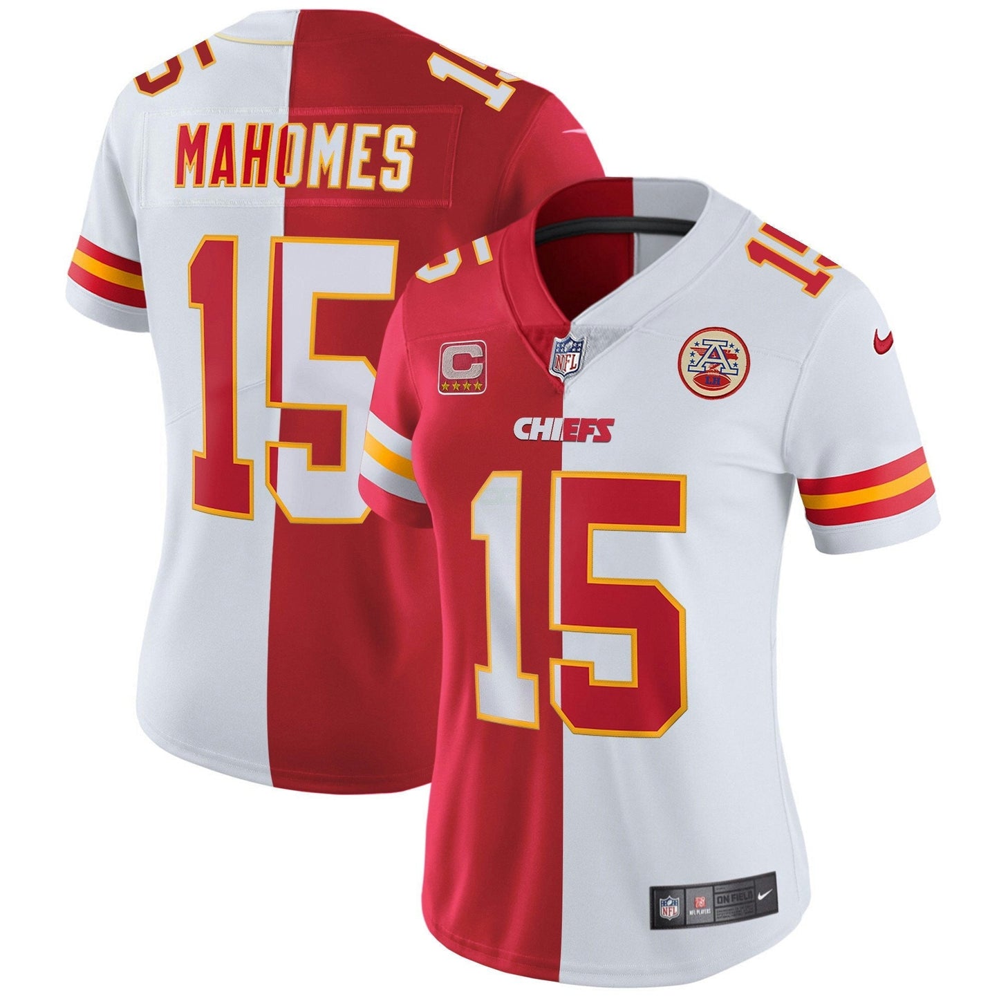 Camisa NFL Kansas City Chiefs Women’s Branca Dourada & Preta Dourada
