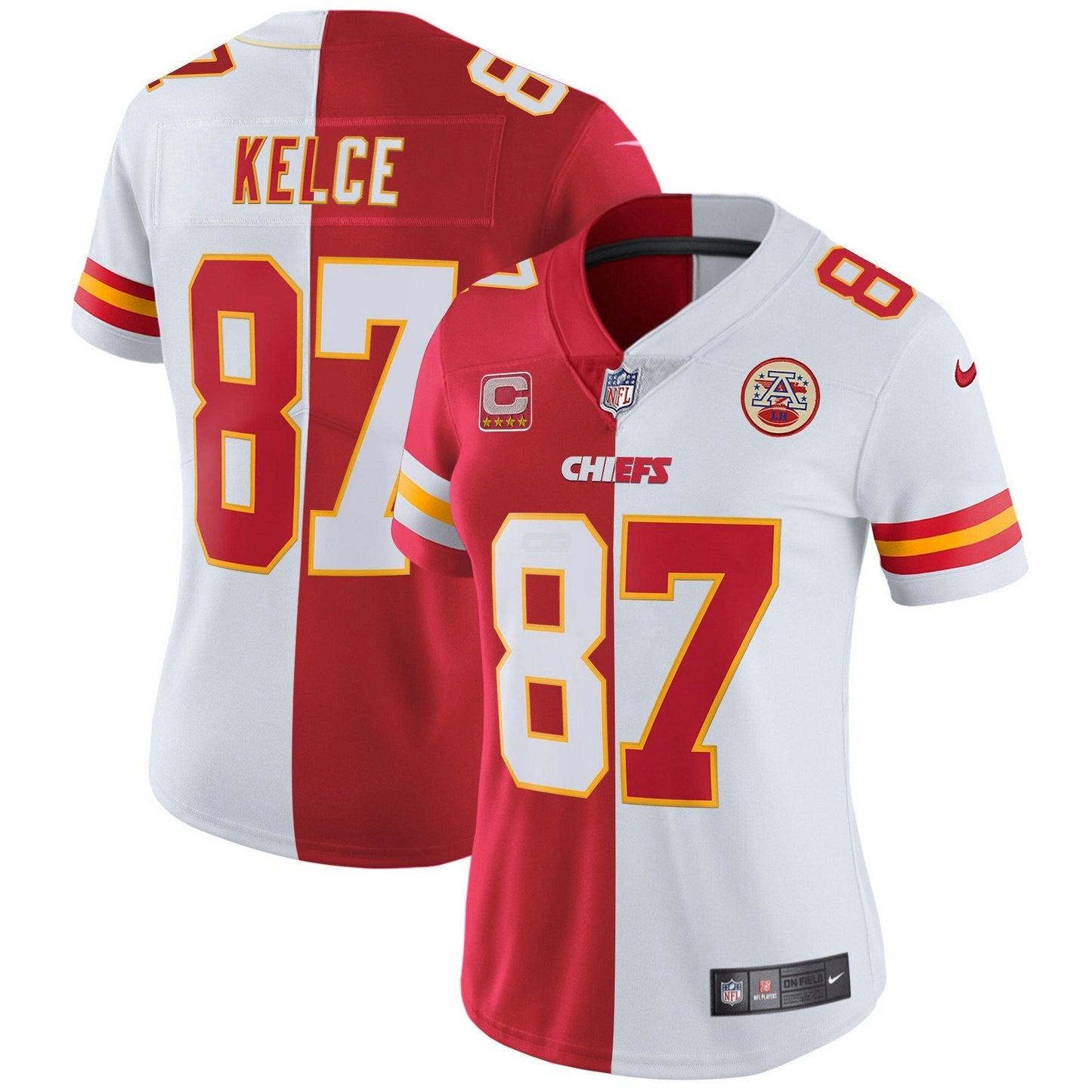 Camisa NFL Kansas City Chiefs Women’s Branca Dourada & Preta Dourada