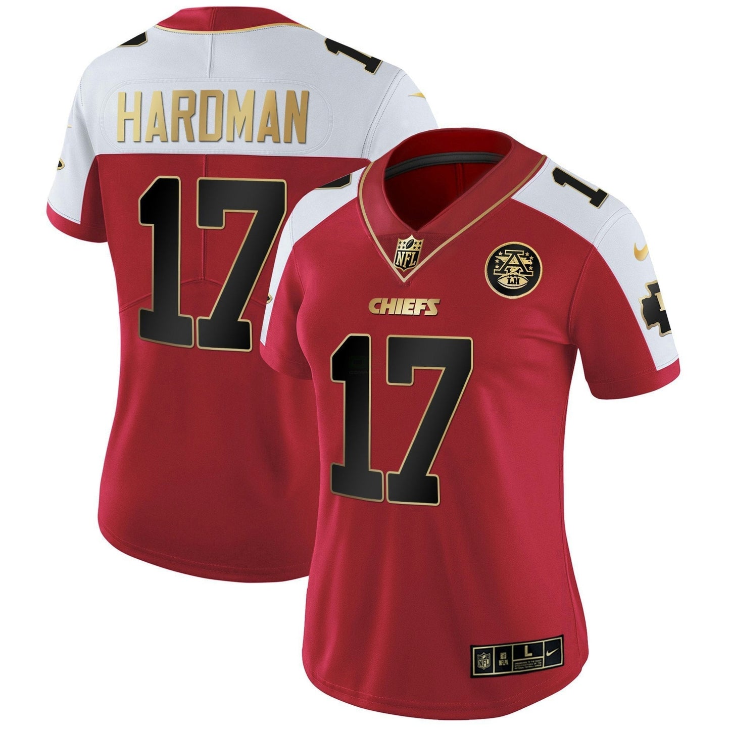 Camisa NFL Kansas City Chiefs Women’s Branca Dourada & Preta Dourada